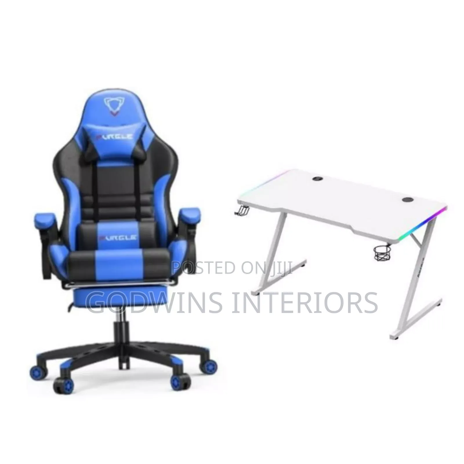 Set of Office Pro Gaming Chair + Gaming Desk 1.4 Meter
