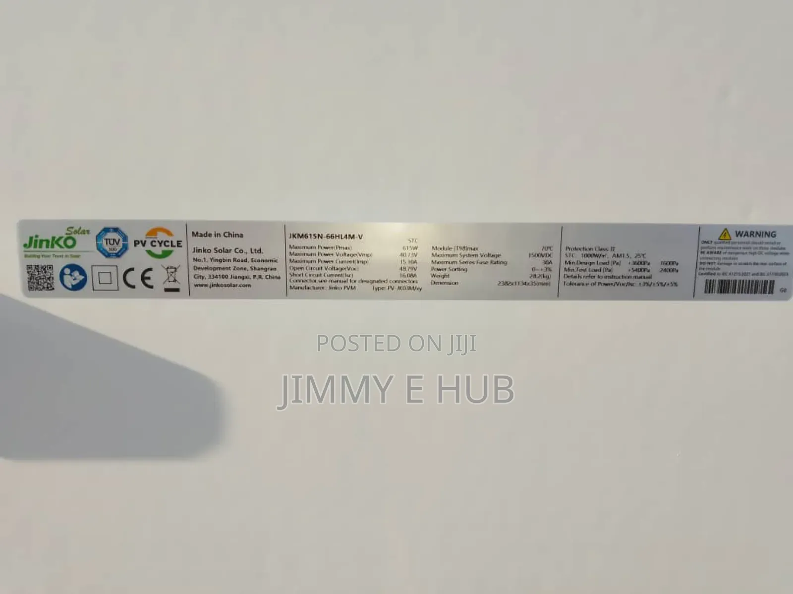 Jinko Solar Panel 615W