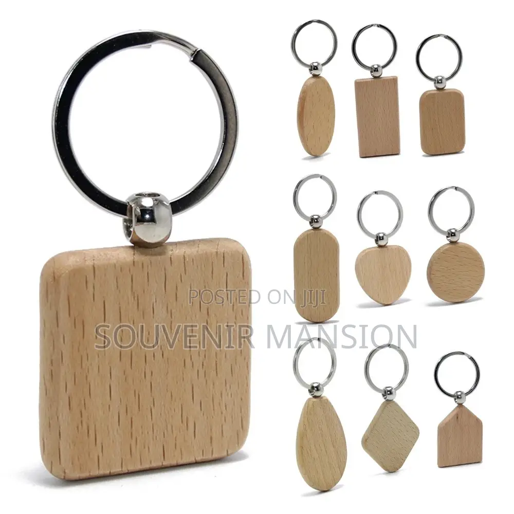 Wooden Material Key Ring
