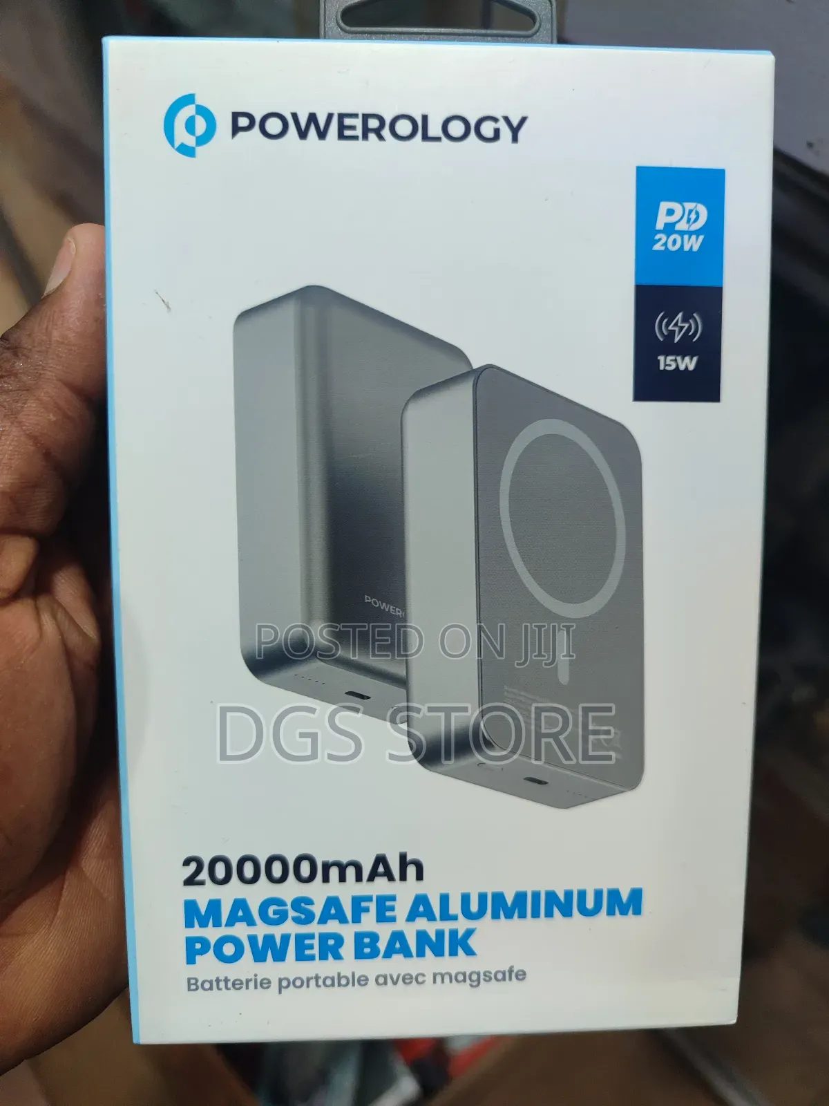 Powerology 20,000mah Magsafe Aluminum Power Bank PD 20w