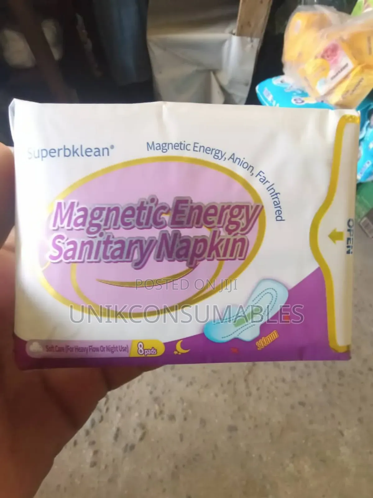 Superbklean Magnetic Sanitary Napkin Anion Heavy Flow 8 Pads