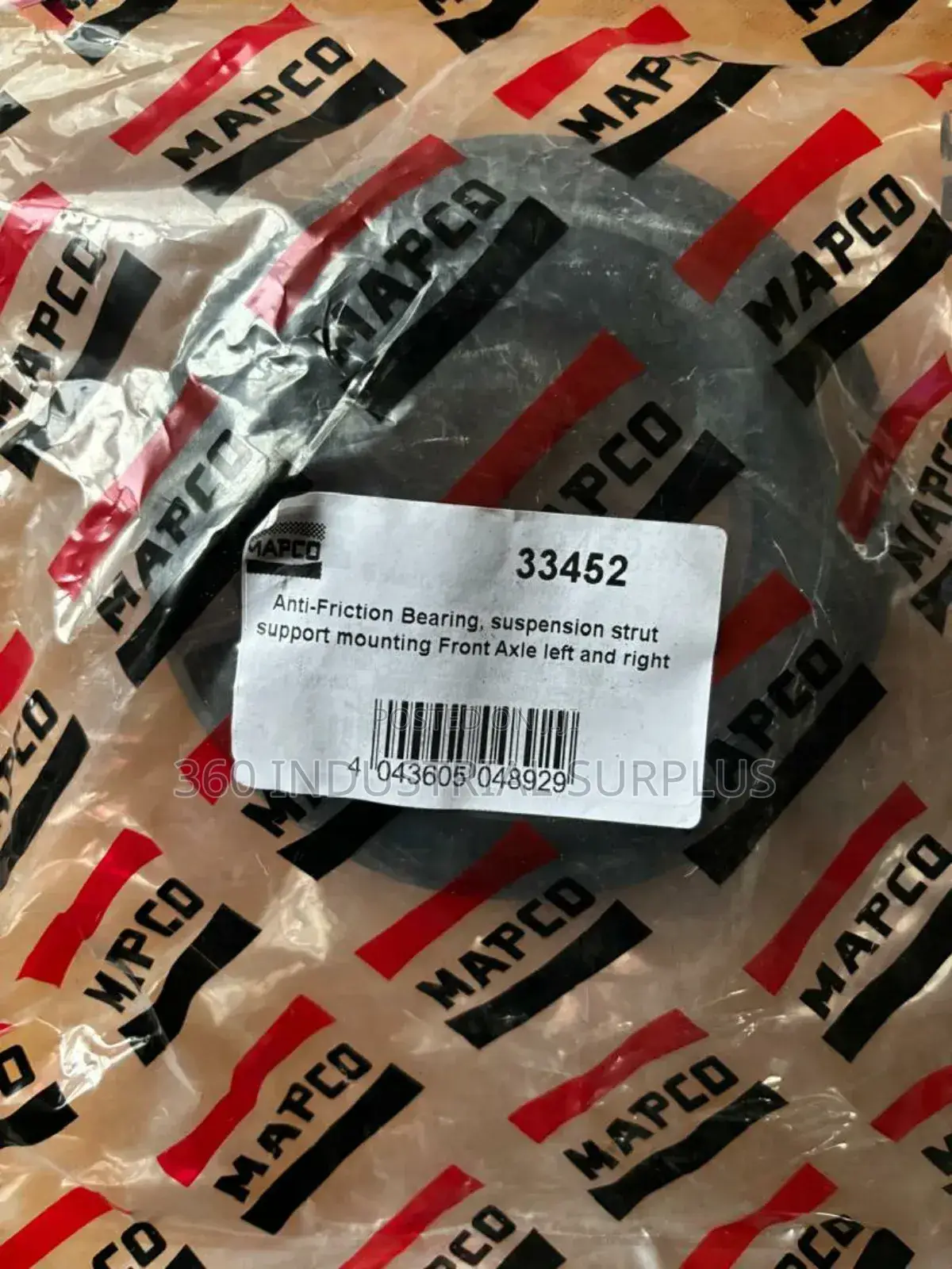 Genuine Mapco 33452 Anti Friction Bearing