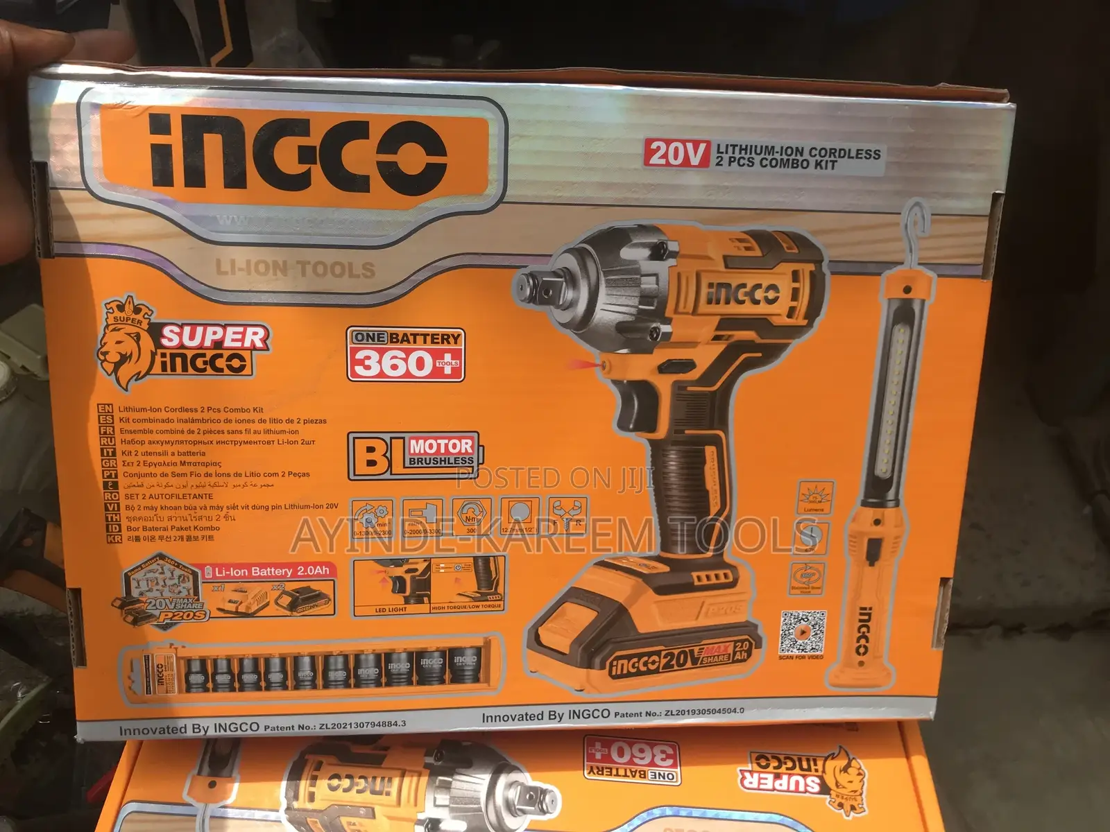 Ingco Cordless Impact Wrench Machine With Sockets