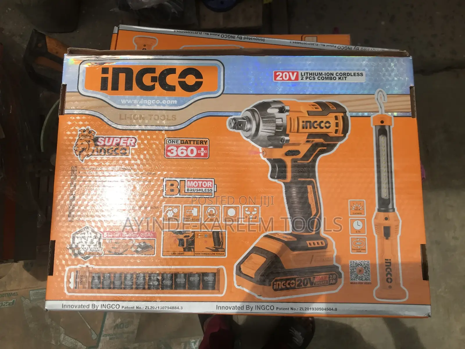 Ingco Cordless Impact Wrench Machine With Sockets