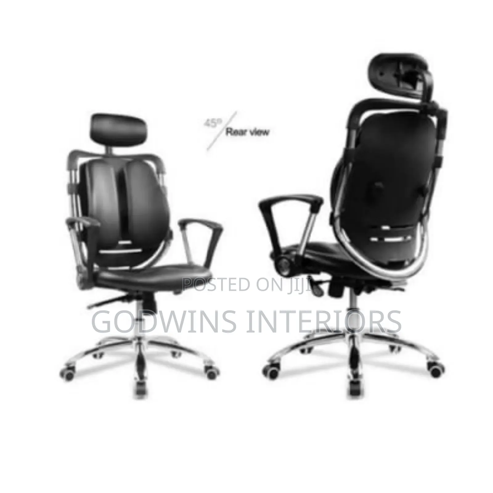 Office Kidney Leather Chair With Headrest