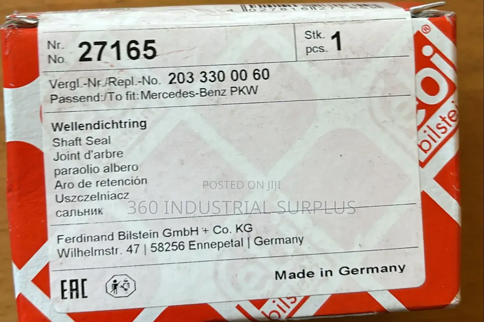 Genuine Febi Bilstein 27165 Abs Sensor Ring