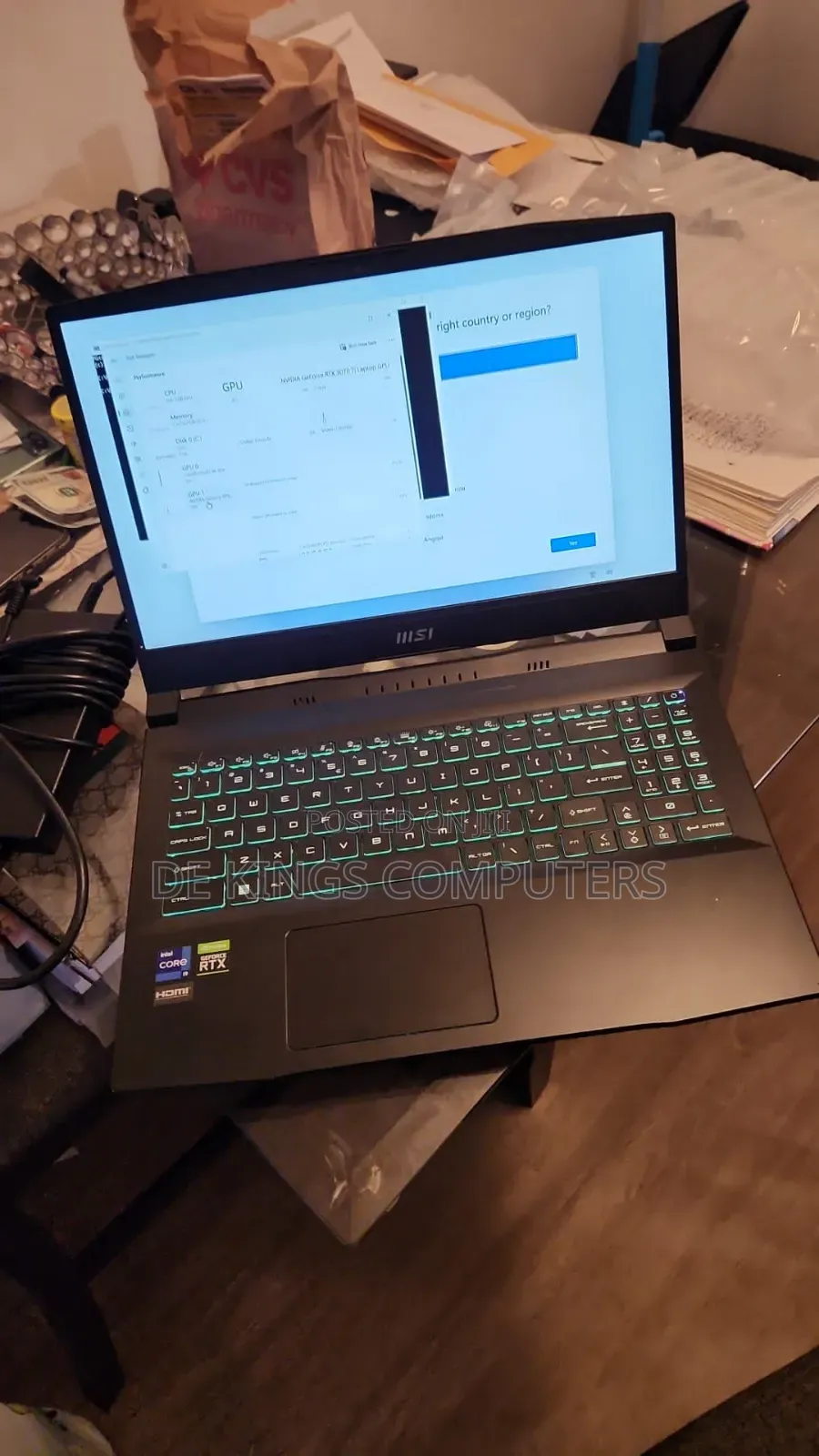 Laptop MSI Katana GF66 16GB Intel Core I7 SSD 1T