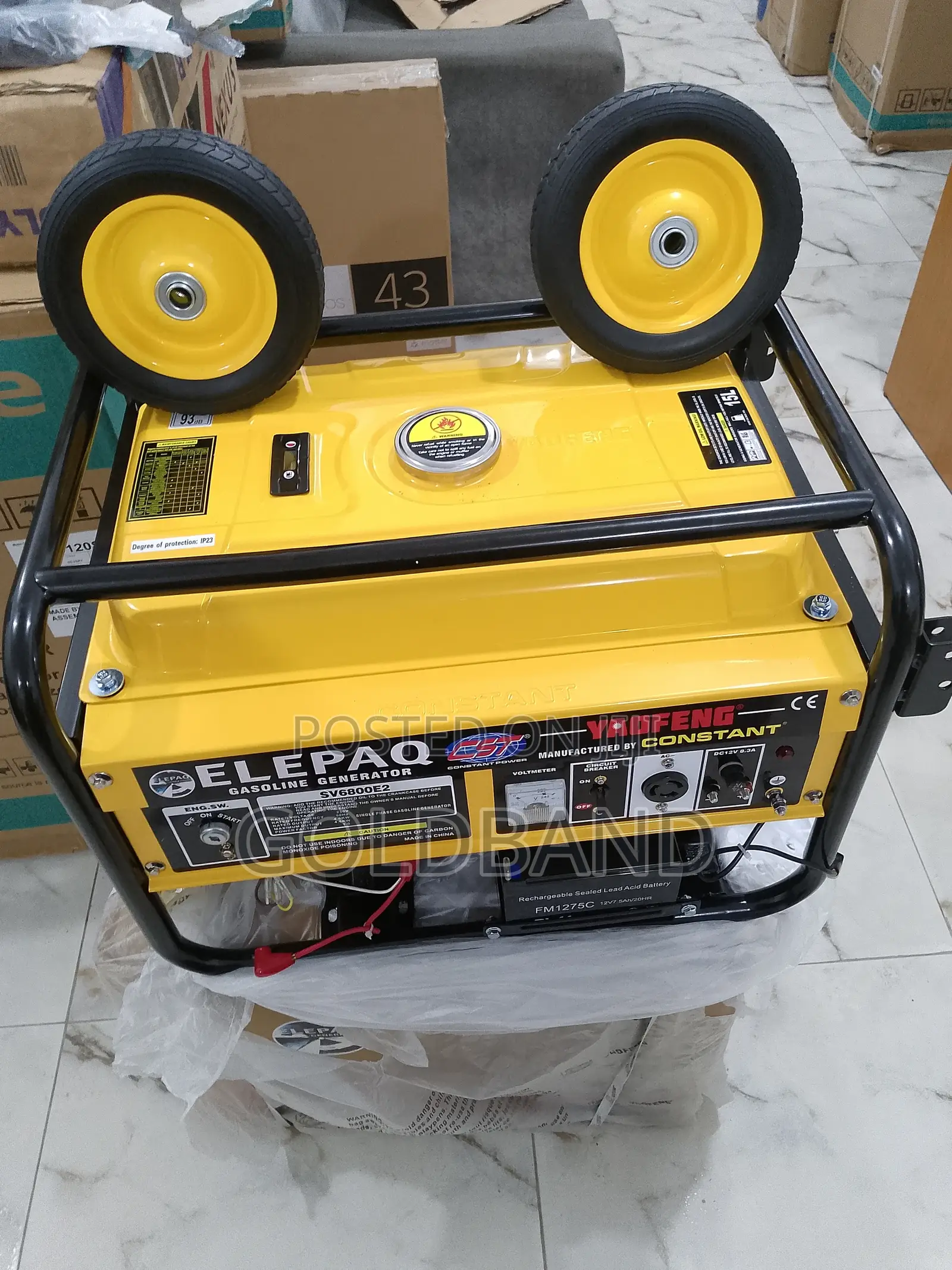 Elepaq Constant 4.5kva Generator Sv6800es