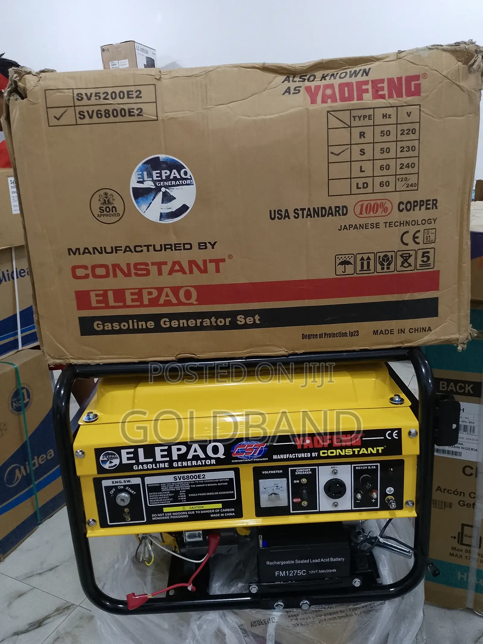Elepaq Constant 4.5kva Low Fuel Consumption House Generator