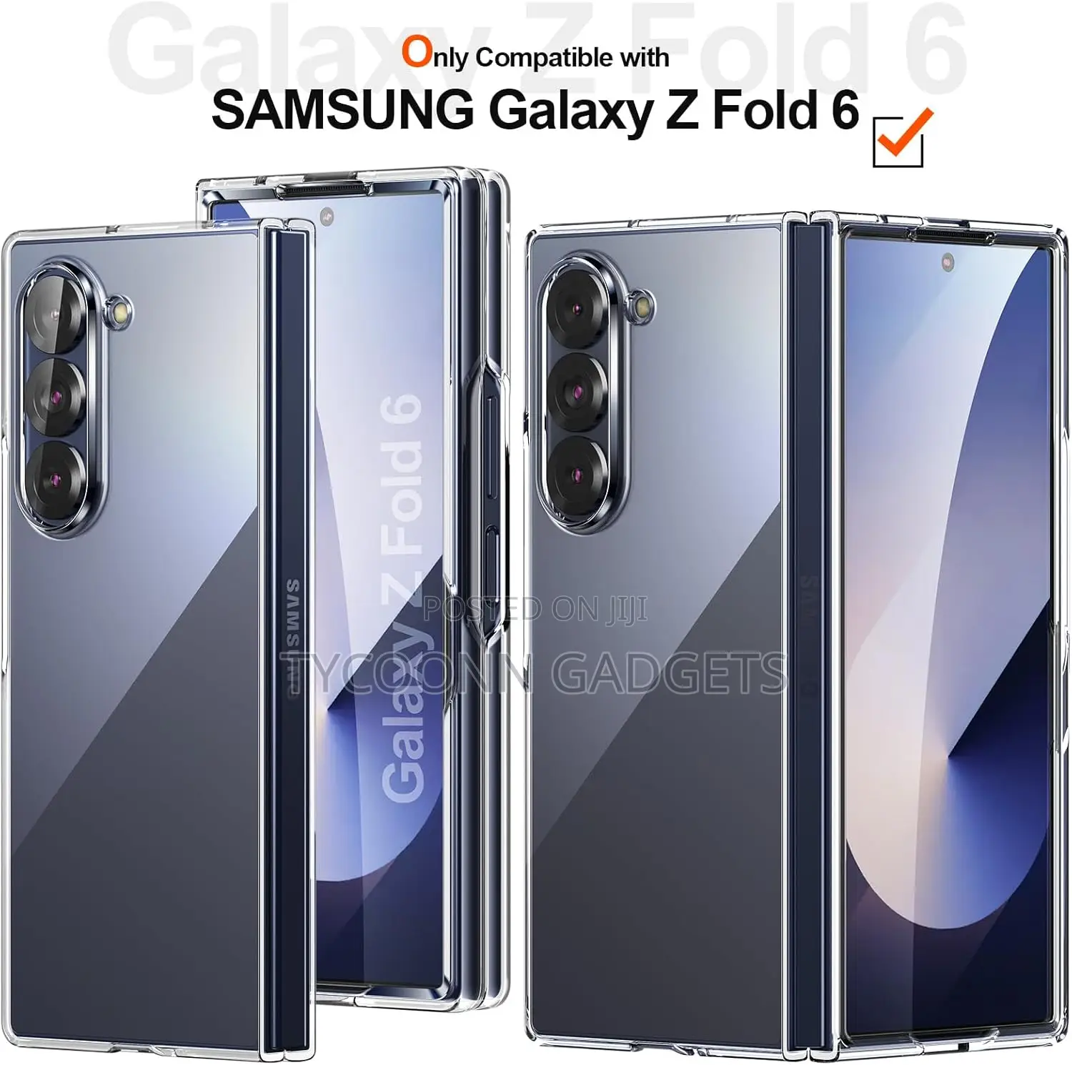 Transparent Case for Galaxy Z Fold 6 With Screen Protector