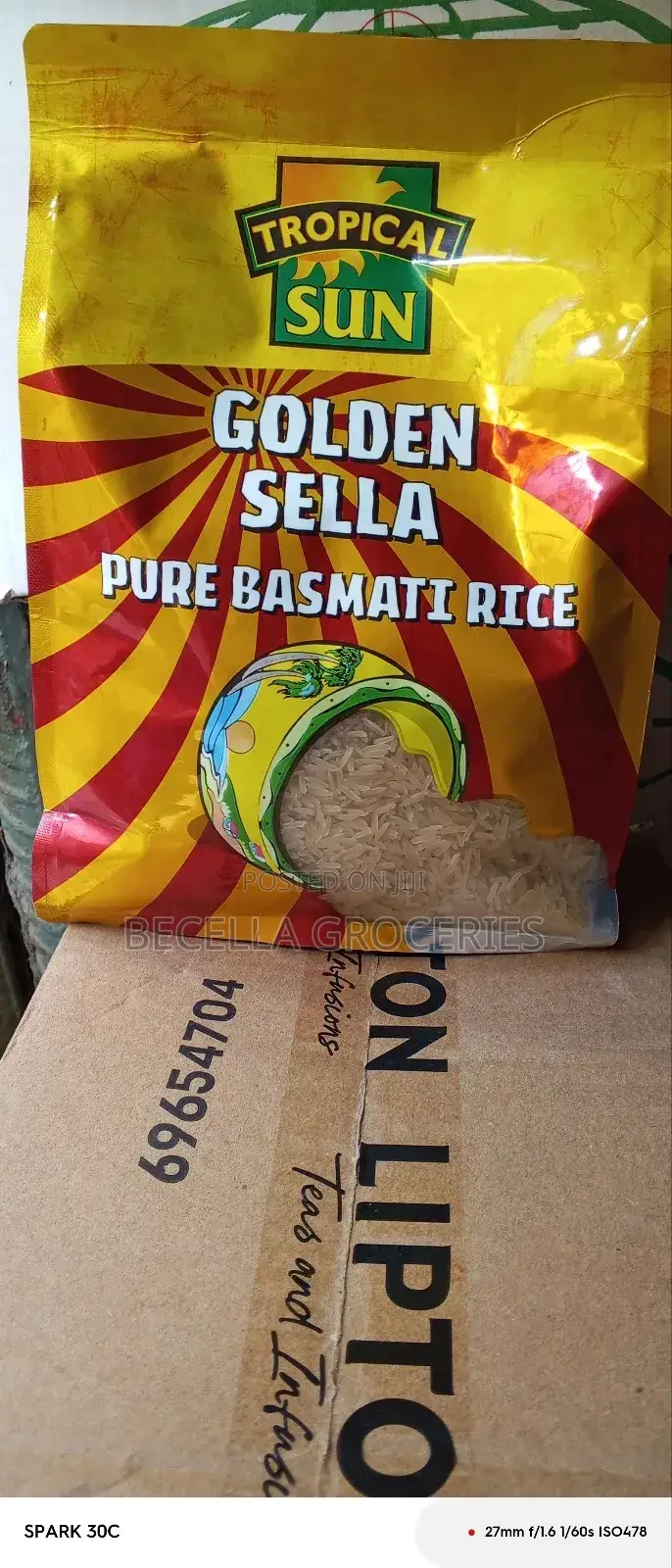 Tropical Sun Golden Sella Pure Bamastic Rice 2kg ×6