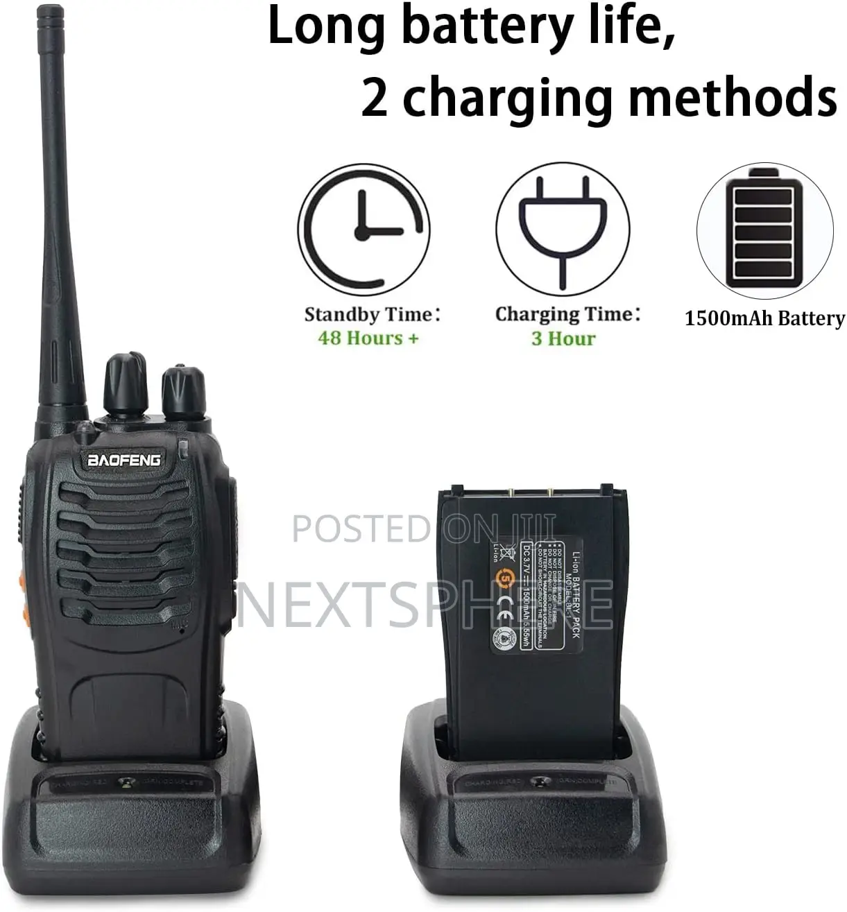 Boafeng Walkie Talkie Bf-888s- 5w Two Way Radio 1500mah