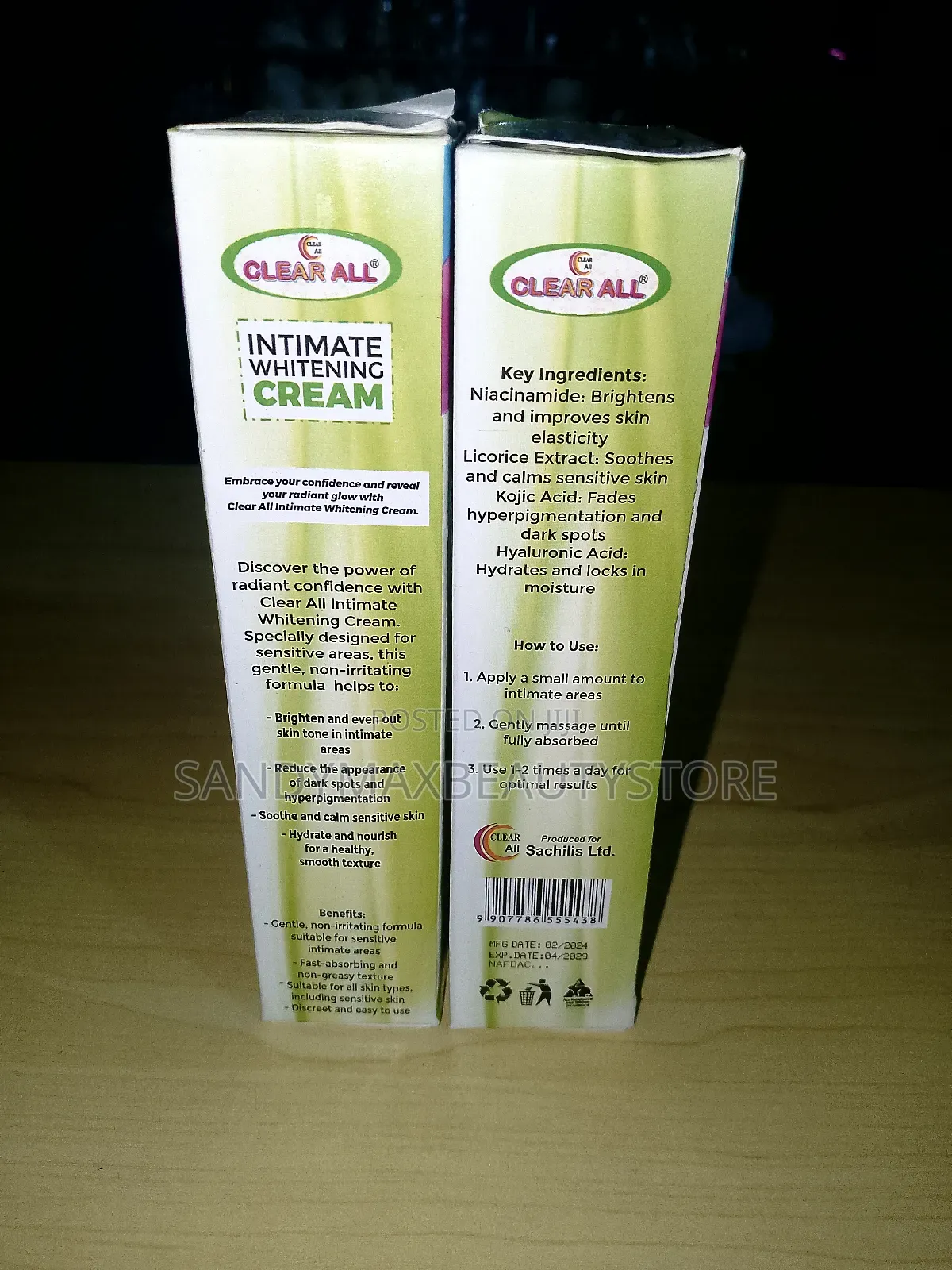 Clear All Intimate Whitening Cream Fordark Thighs and Armpit