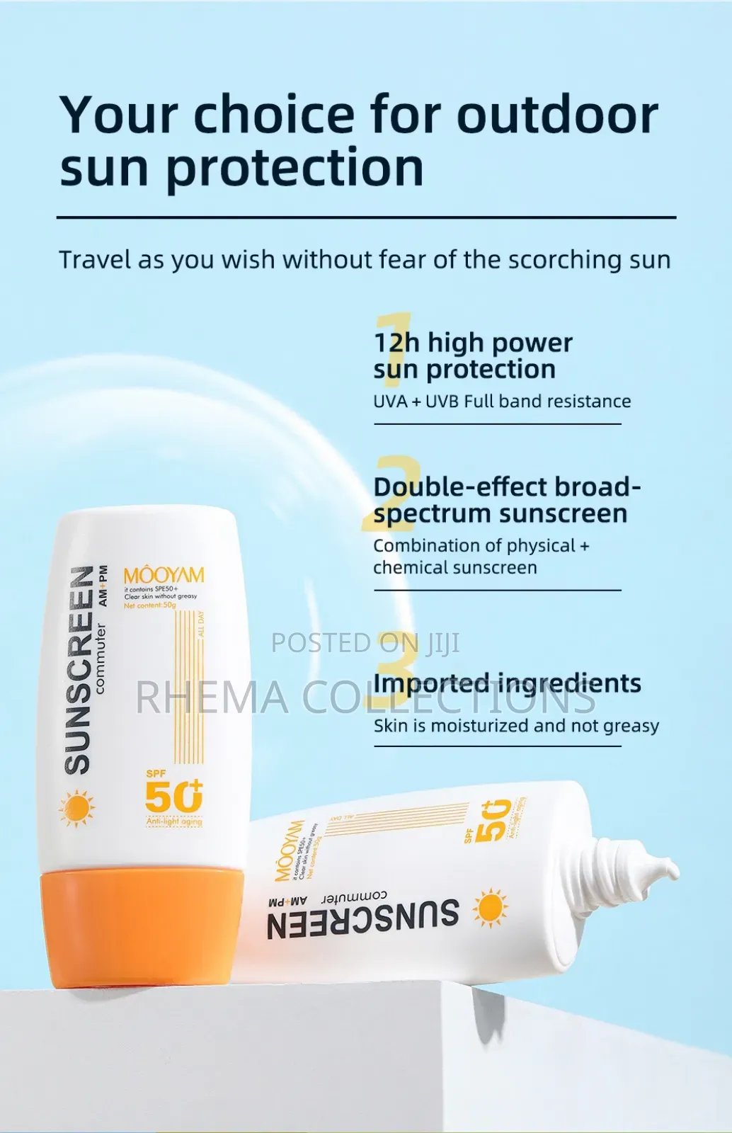 SPF 50 SUNSCREEN CREAM(Protect Your Skin From Sun)