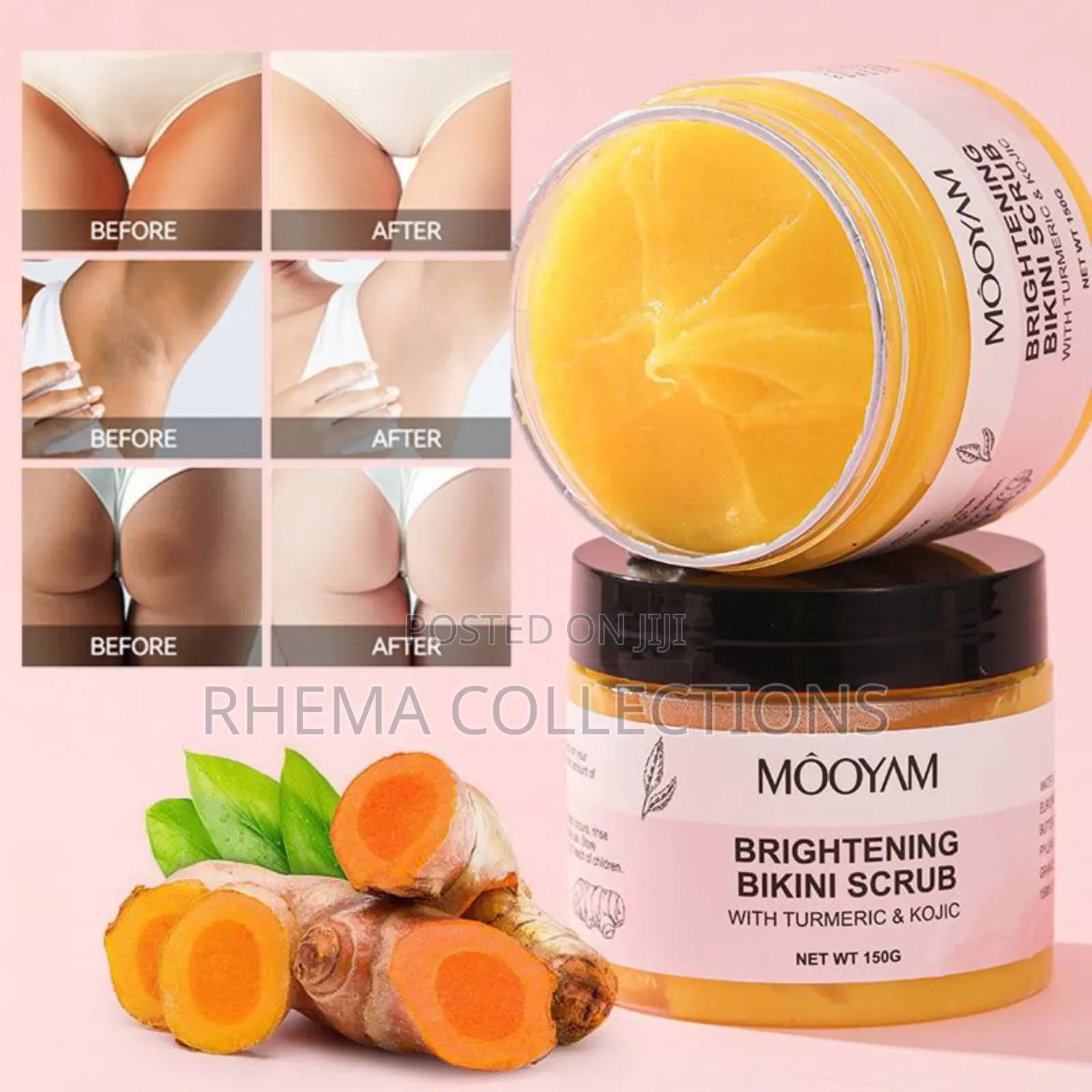 Brightening Bikini Scrub With Turmeric And Kojic