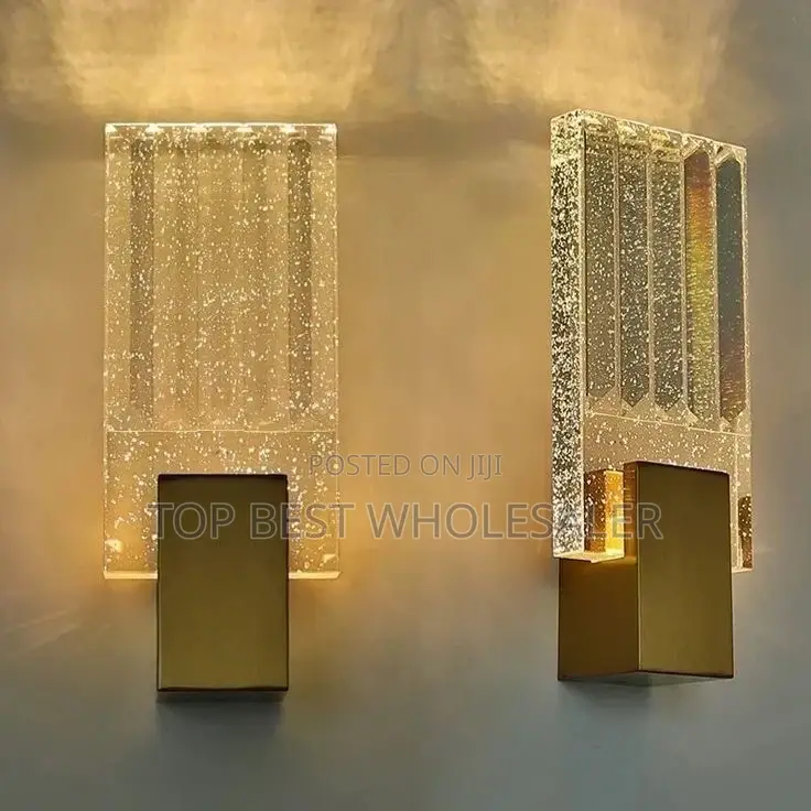 Crystal LED Wall Sconces Gold Modern Indoor Lighting