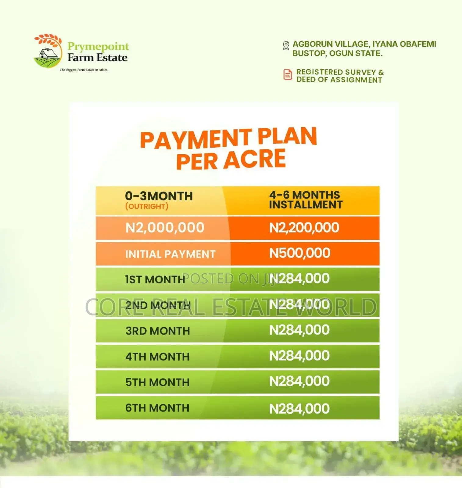 Largest Farm Estate in Africa, Ogun, Products Is Has Been Going On