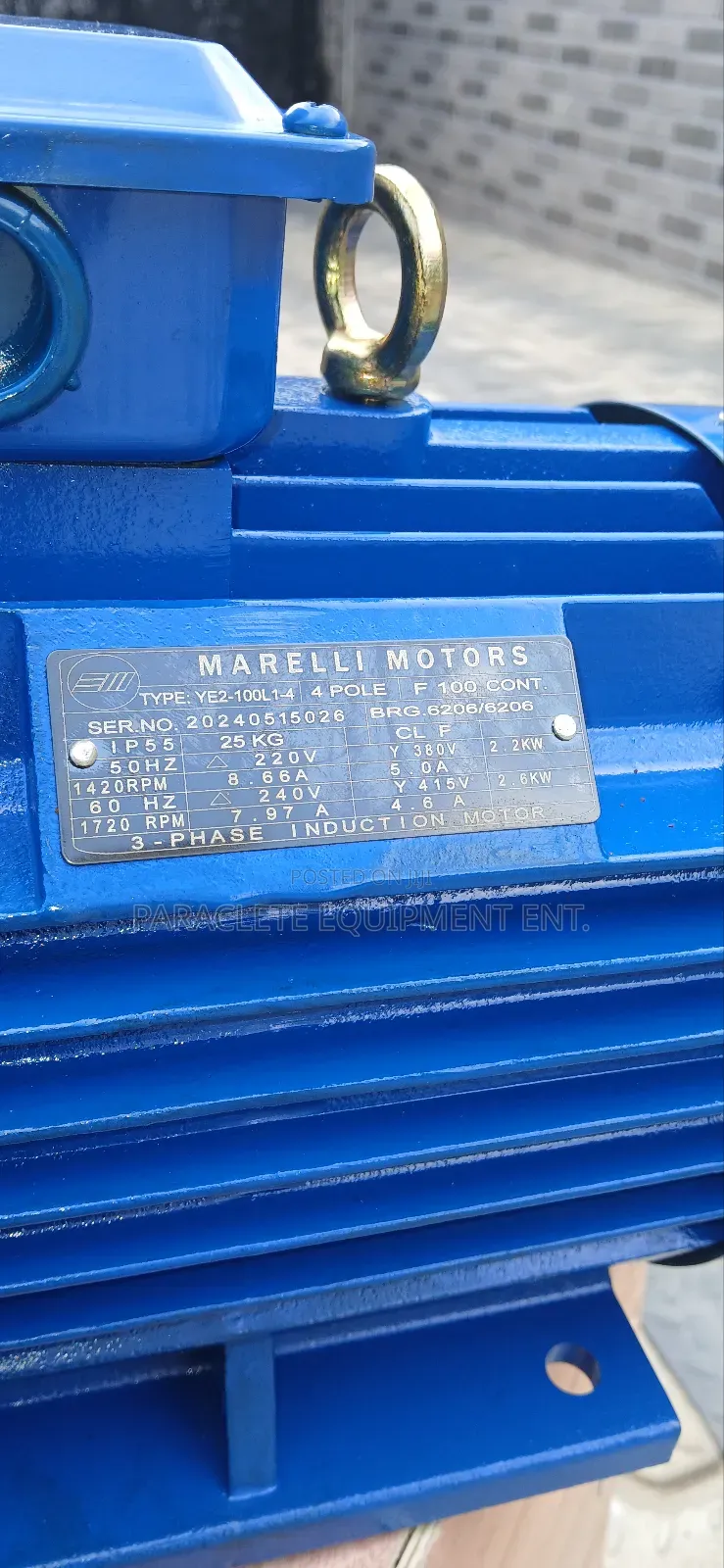 3 HORSEPOWER B5 Flange Mounted Electric Motor