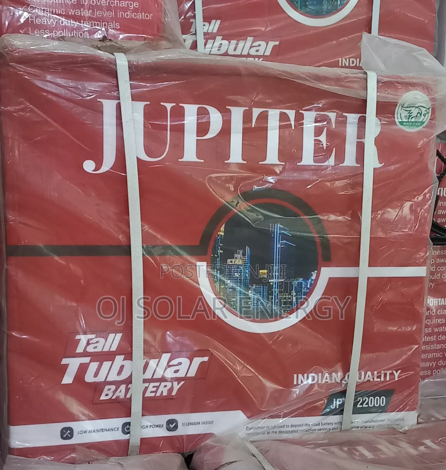 Jupiter 220ah Solar Tubular Battery