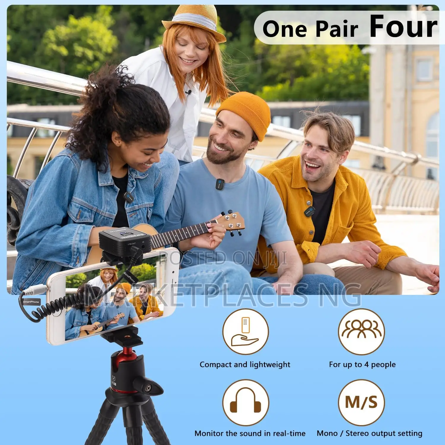 A Person Wireless Podcast Mic Saramonic Blink500t4