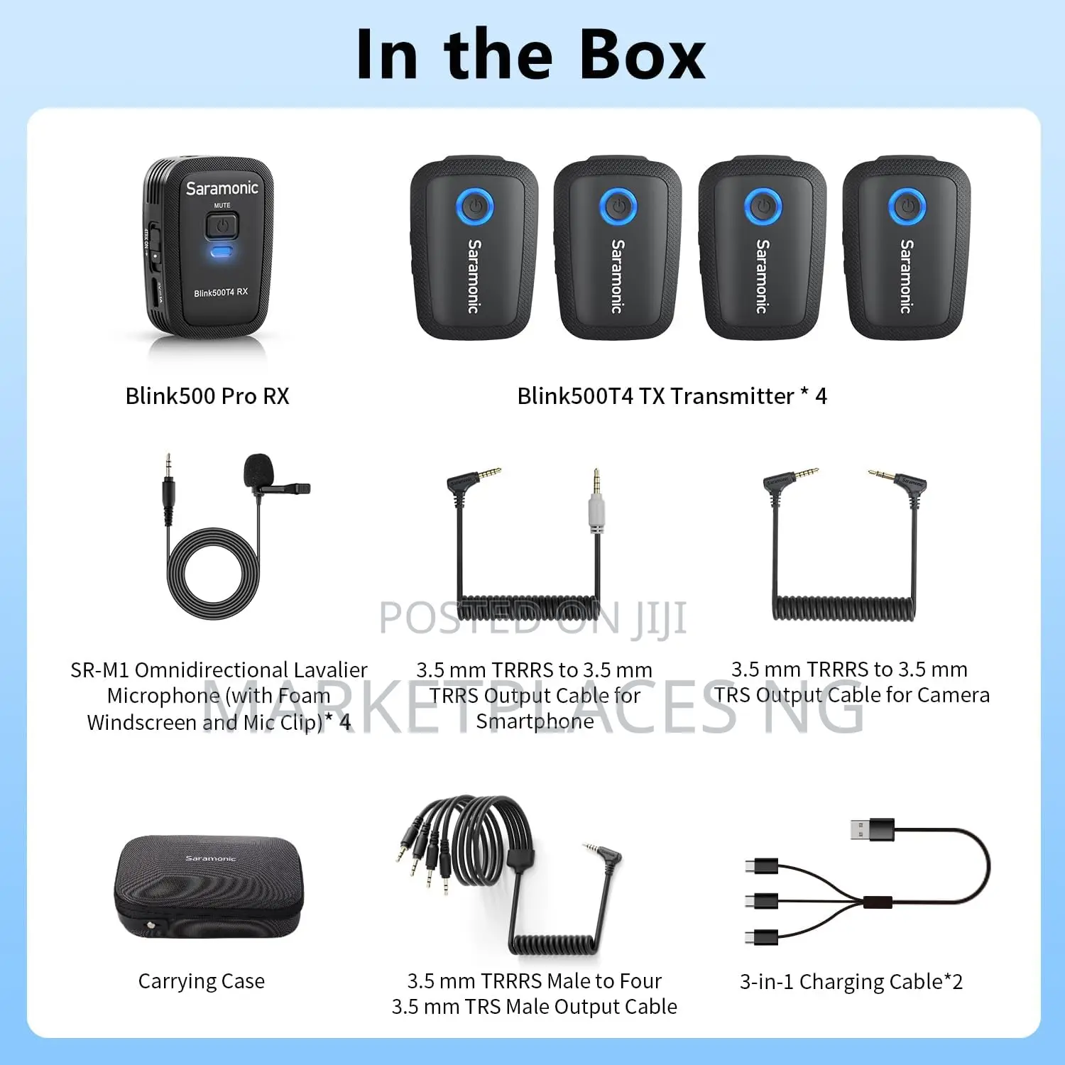 A Person Wireless Podcast Mic Saramonic Blink500t4
