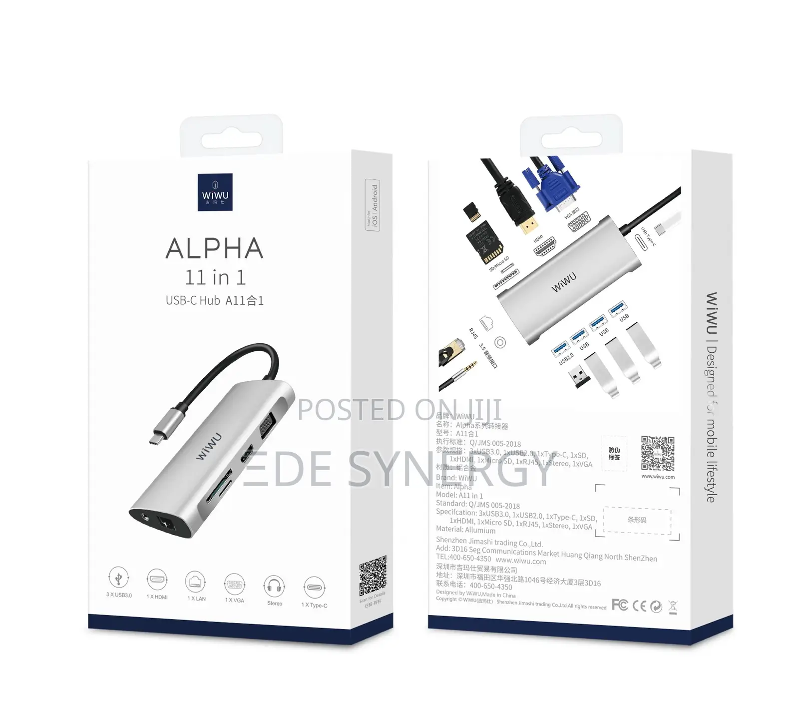 Multi USB Hub 4 Adapter Port for Macbook