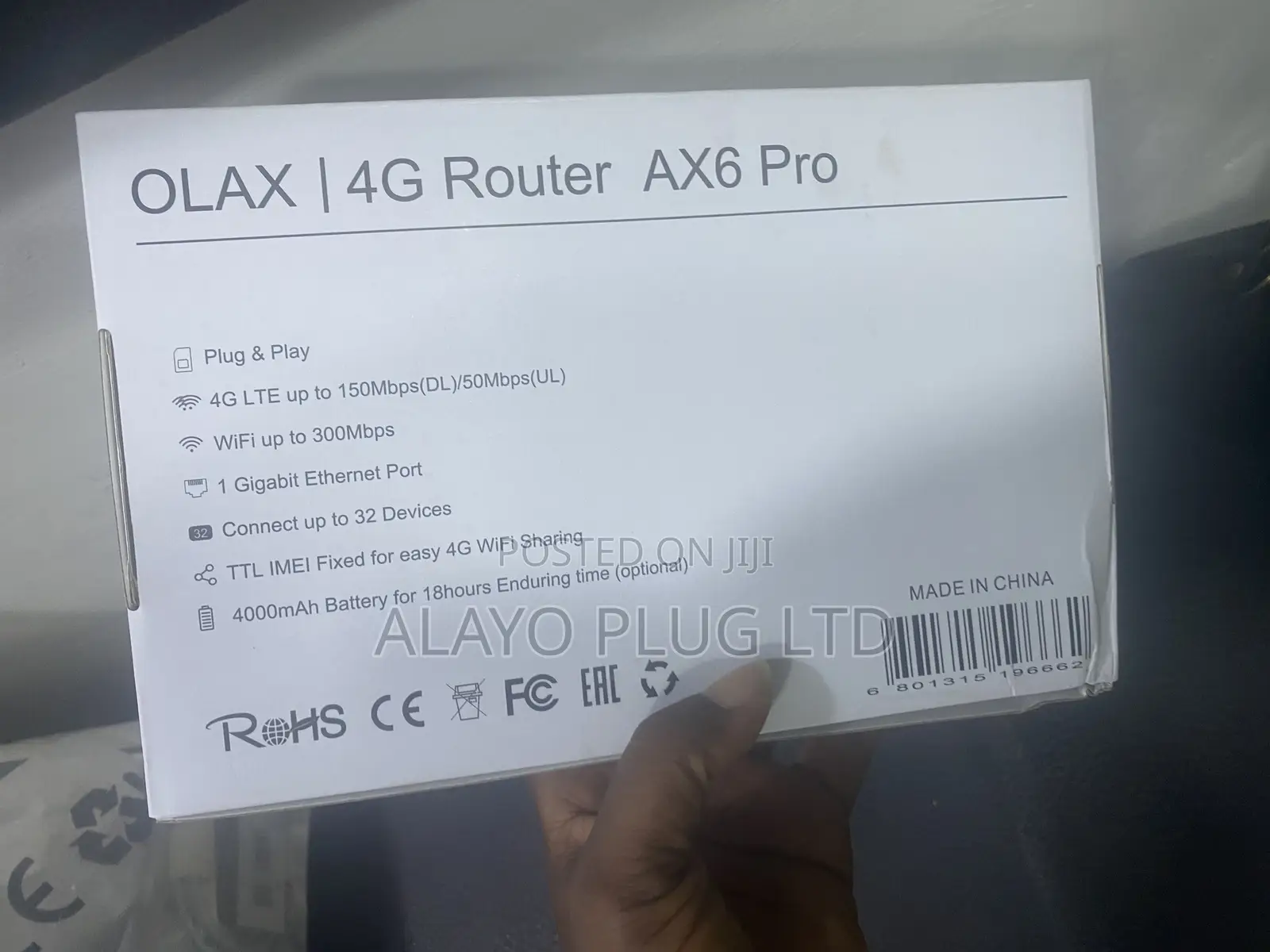 Olax 4G Router Ax6 Pro
