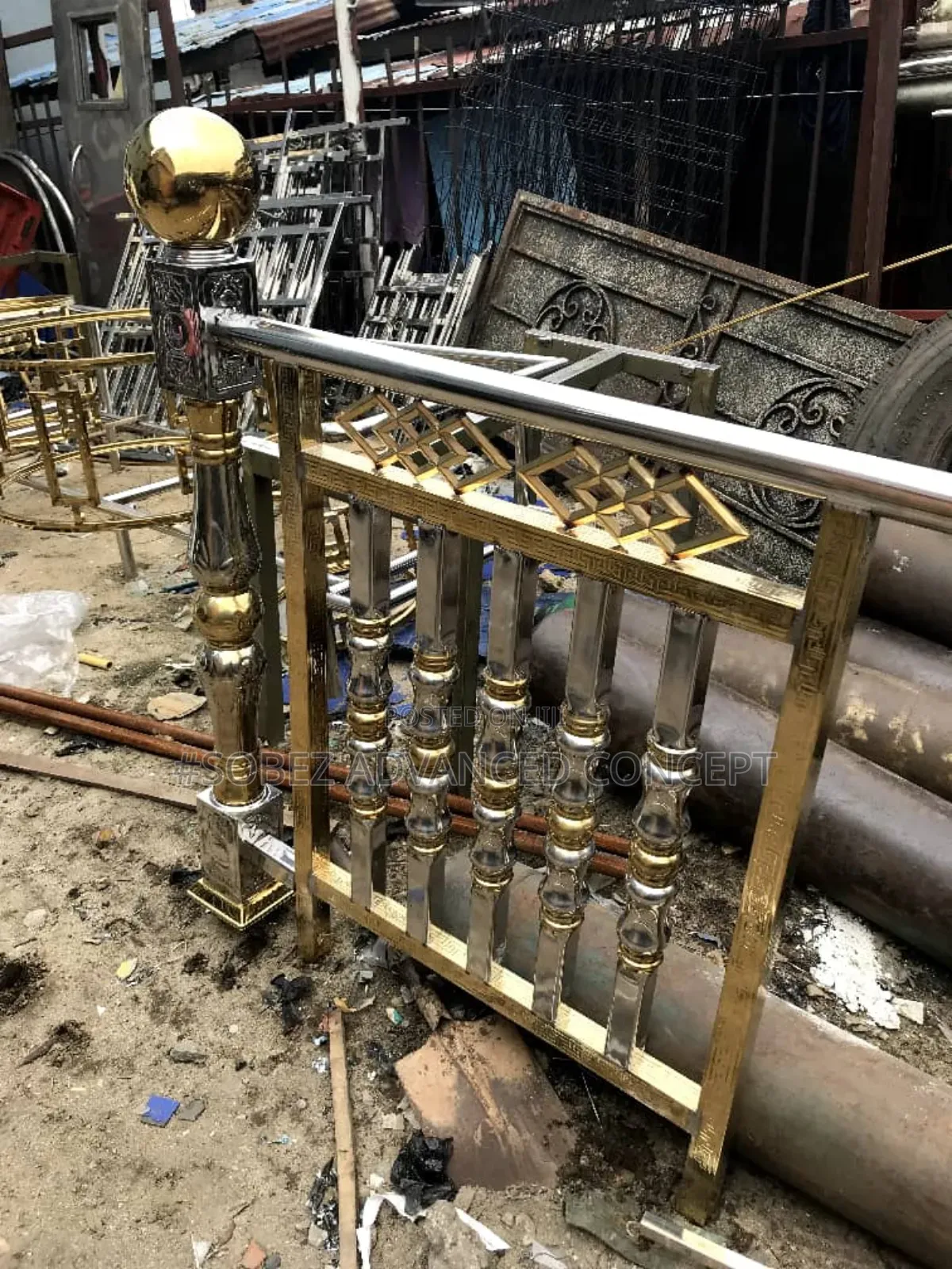 High Gauge Copper Handrail Installation