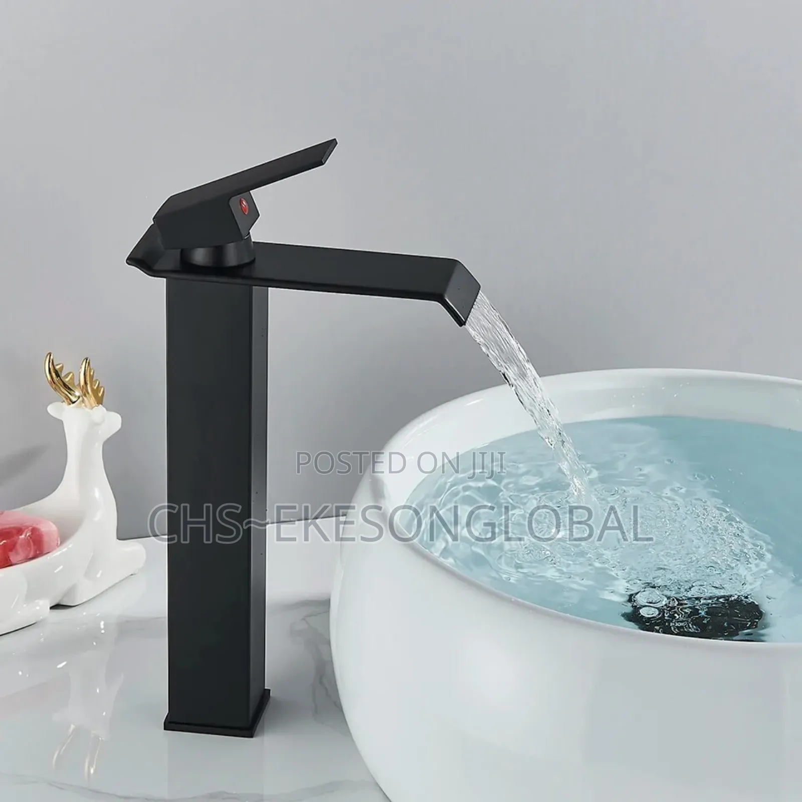 Luxury Waterfall Cabinet Mixer Tap Matte Black