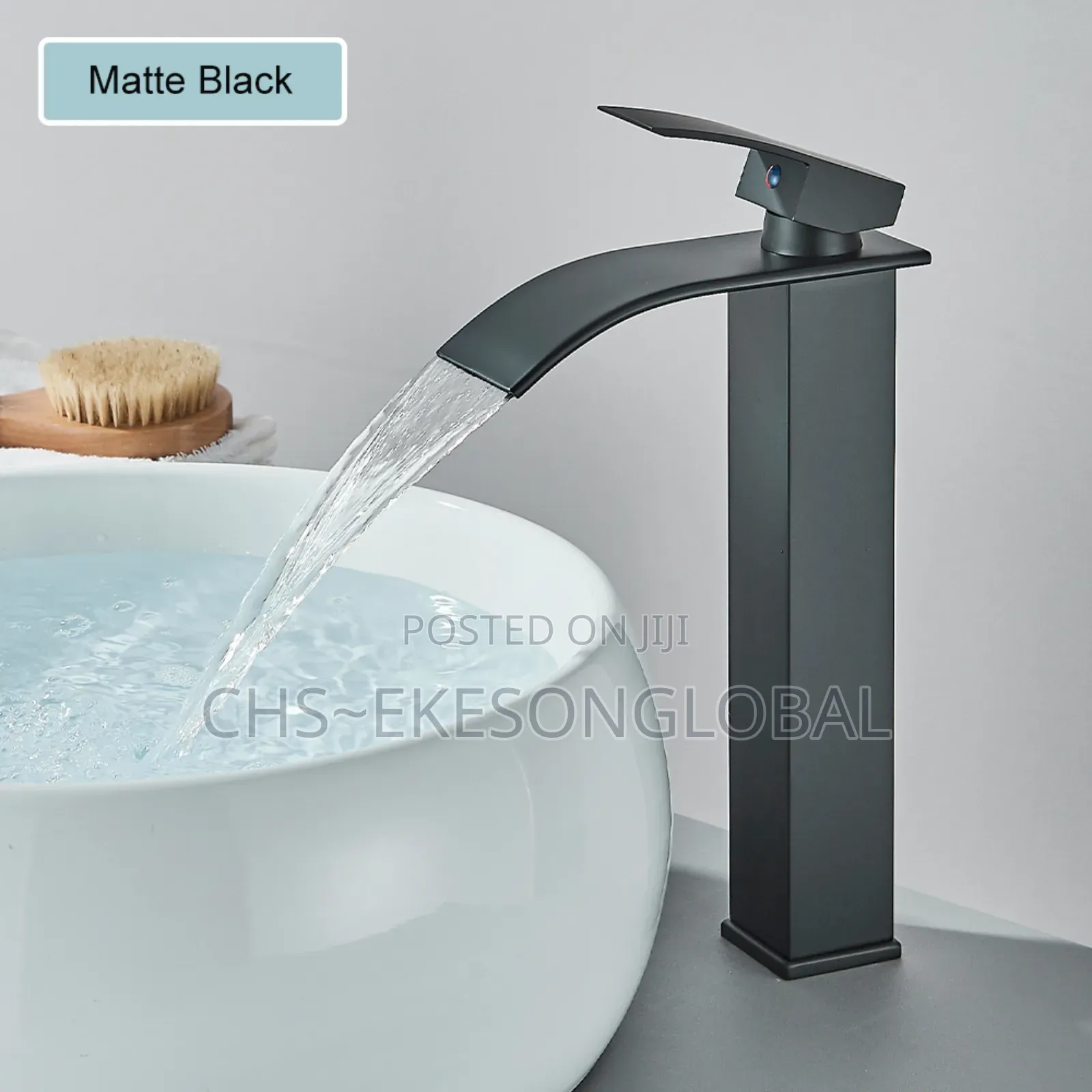 Luxury Waterfall Cabinet Mixer Tap Matte Black