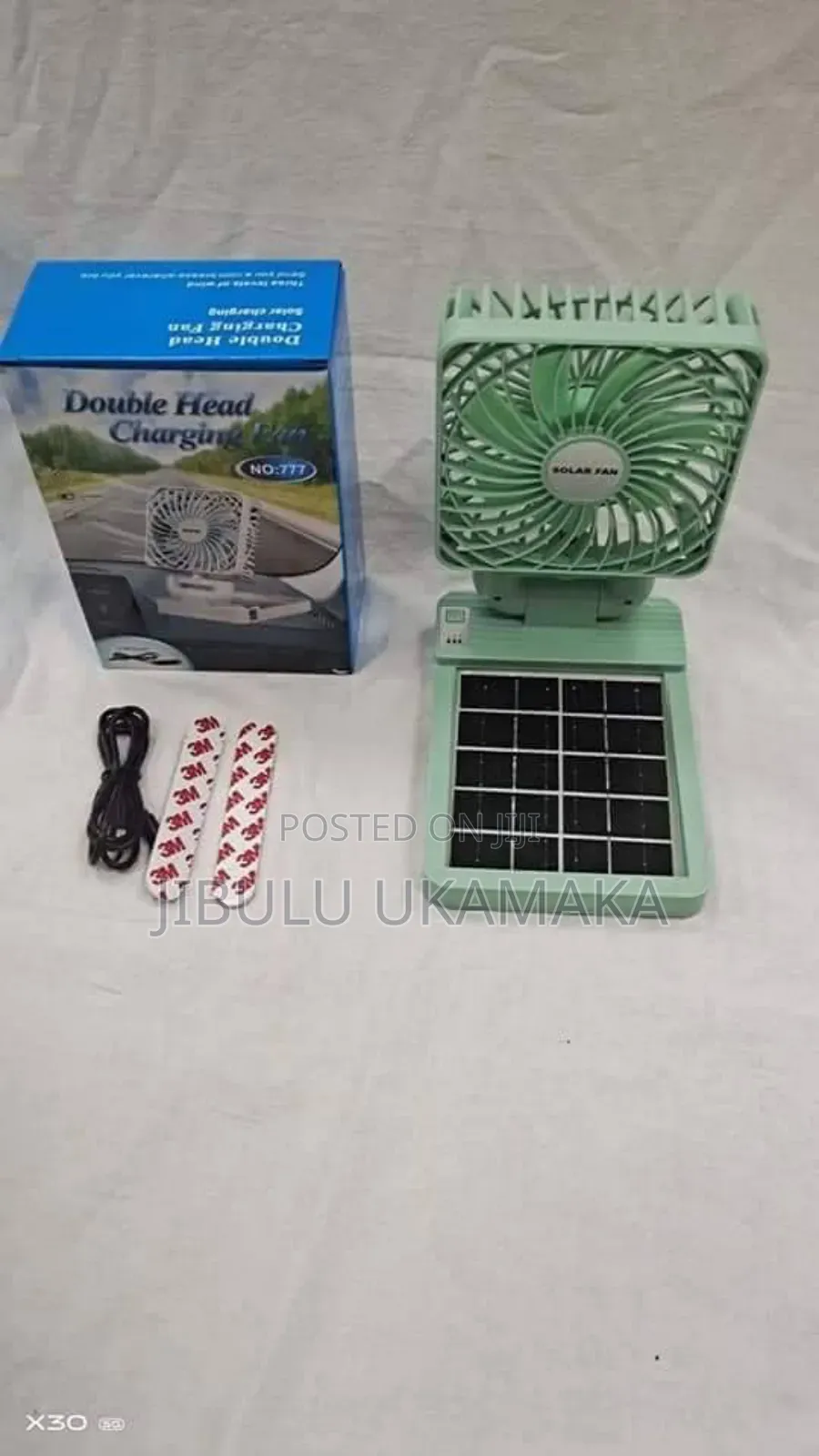 Double Head Solar Charging Fan