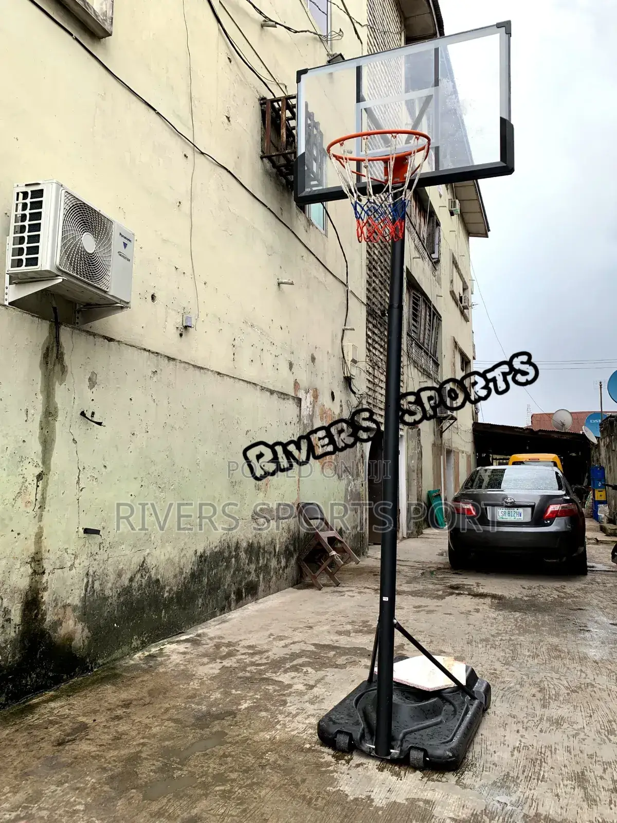 10ft Basketball Complete Stand With Rim and Free Basketball
