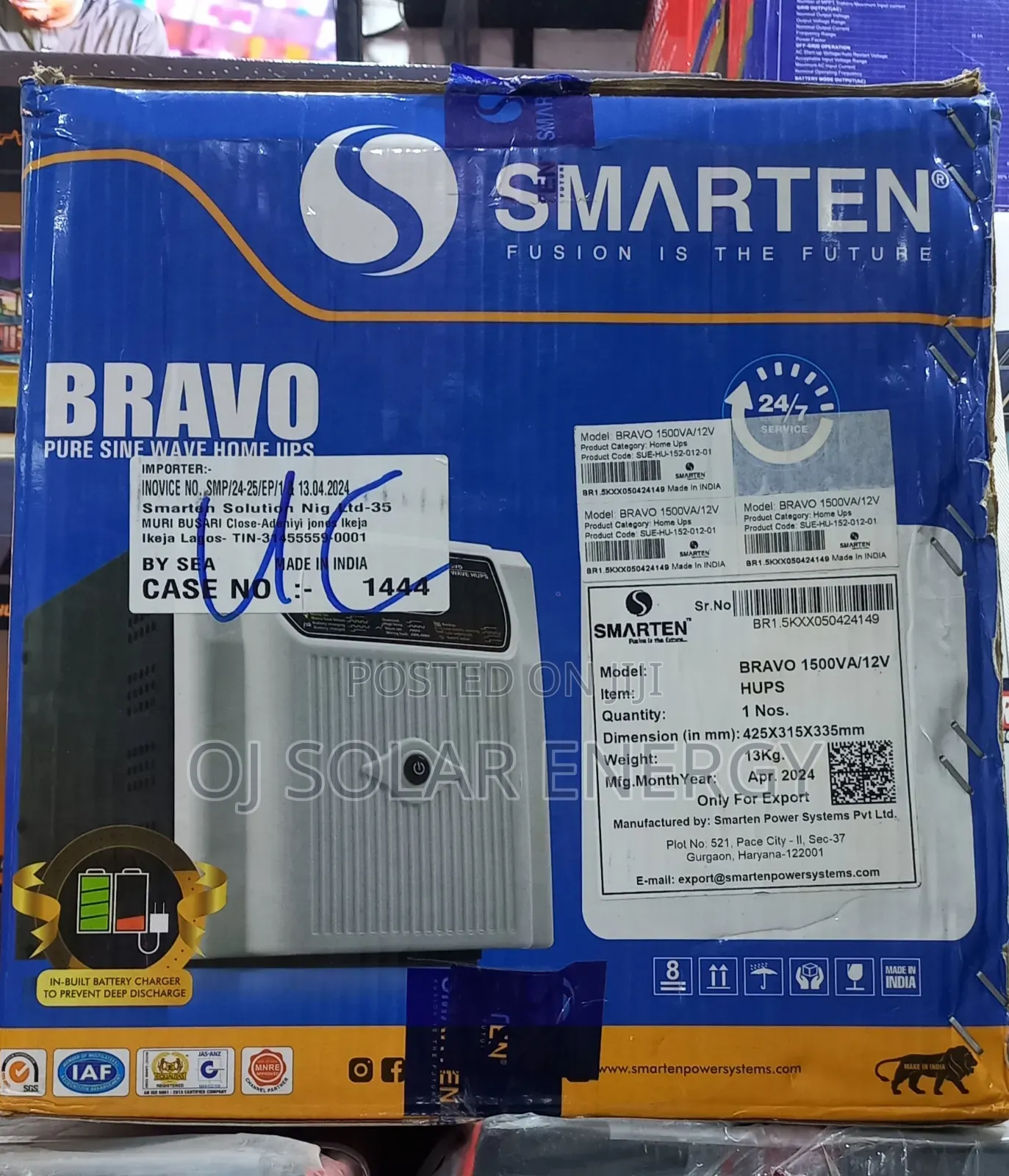 Smarten 1.5kva/12v Solar Inverter