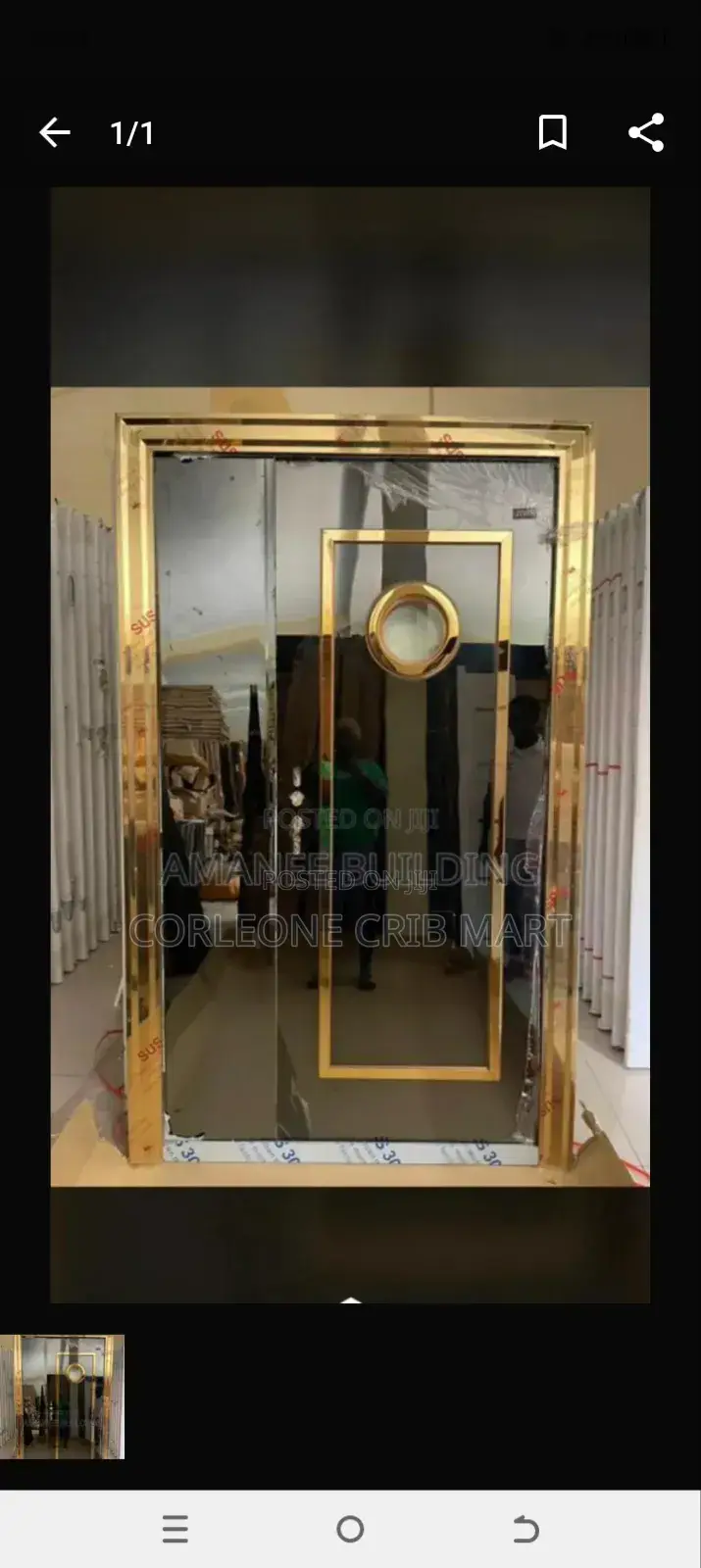 Gold Glass Door