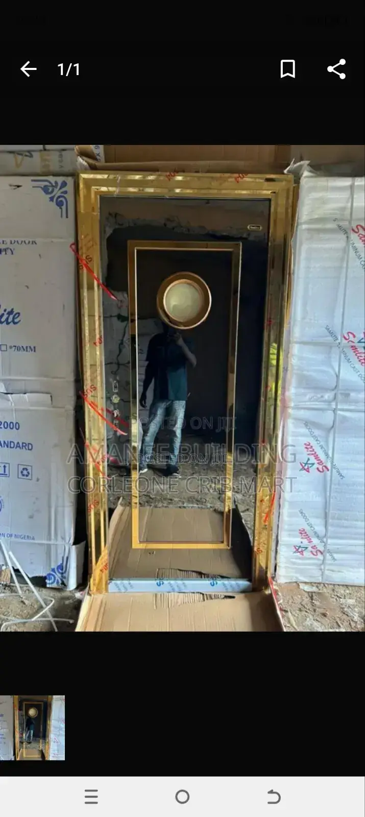 Gold Glass Door