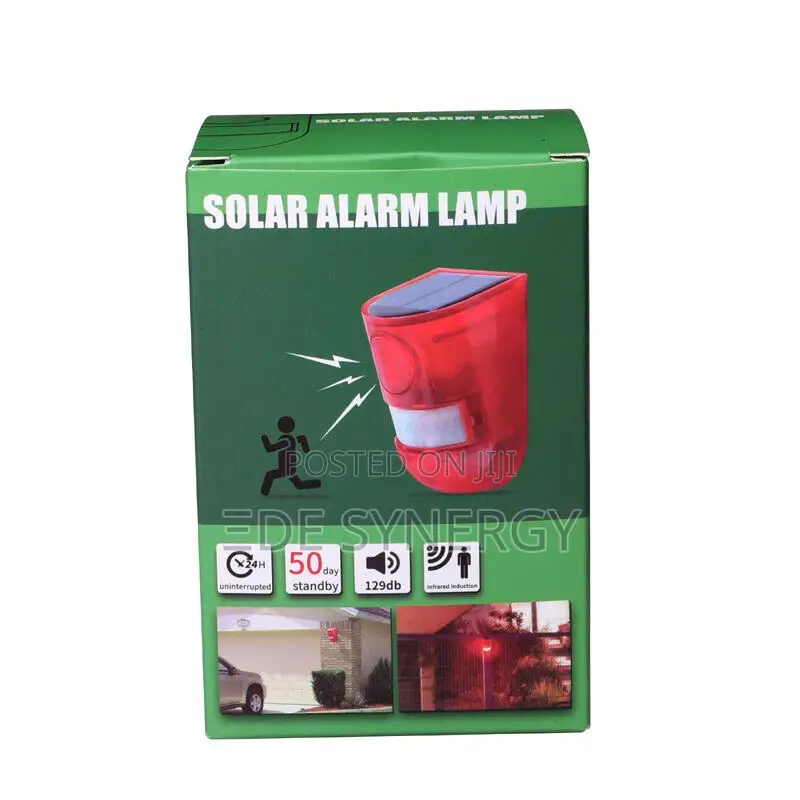Led Solar Alarm, Remote Alarm Lights, Infrared Sensor -white