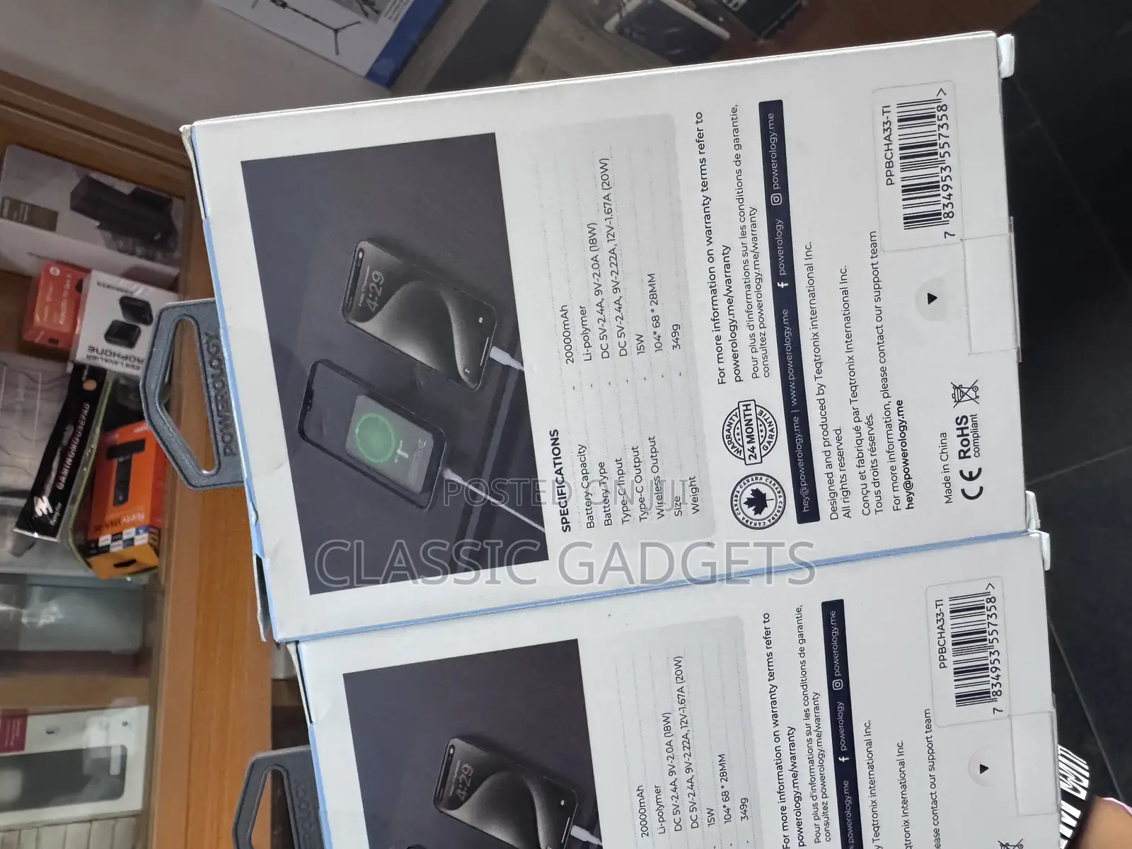 Powerology 20000 Mah 20W PD 15W Magsafe Powerbank