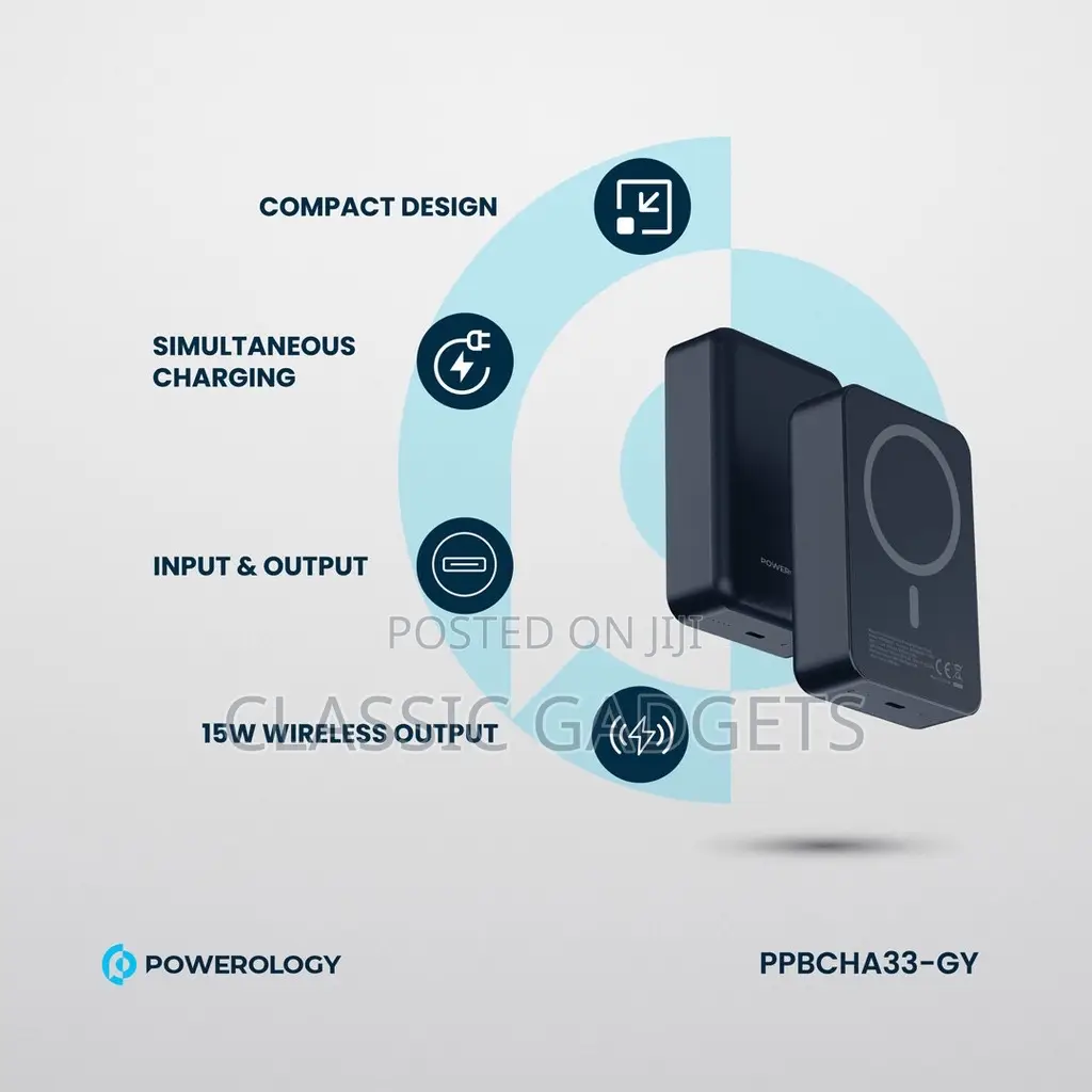 Powerology 20000 Mah 20W PD 15W Magsafe Powerbank