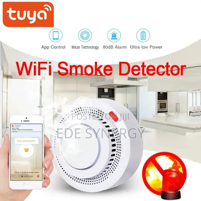 Highly Sensitive Smoke Detector With Mobile APP Push Notif