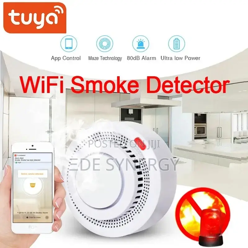 Highly Sensitive Smoke Detector With Mobile APP Push Notif