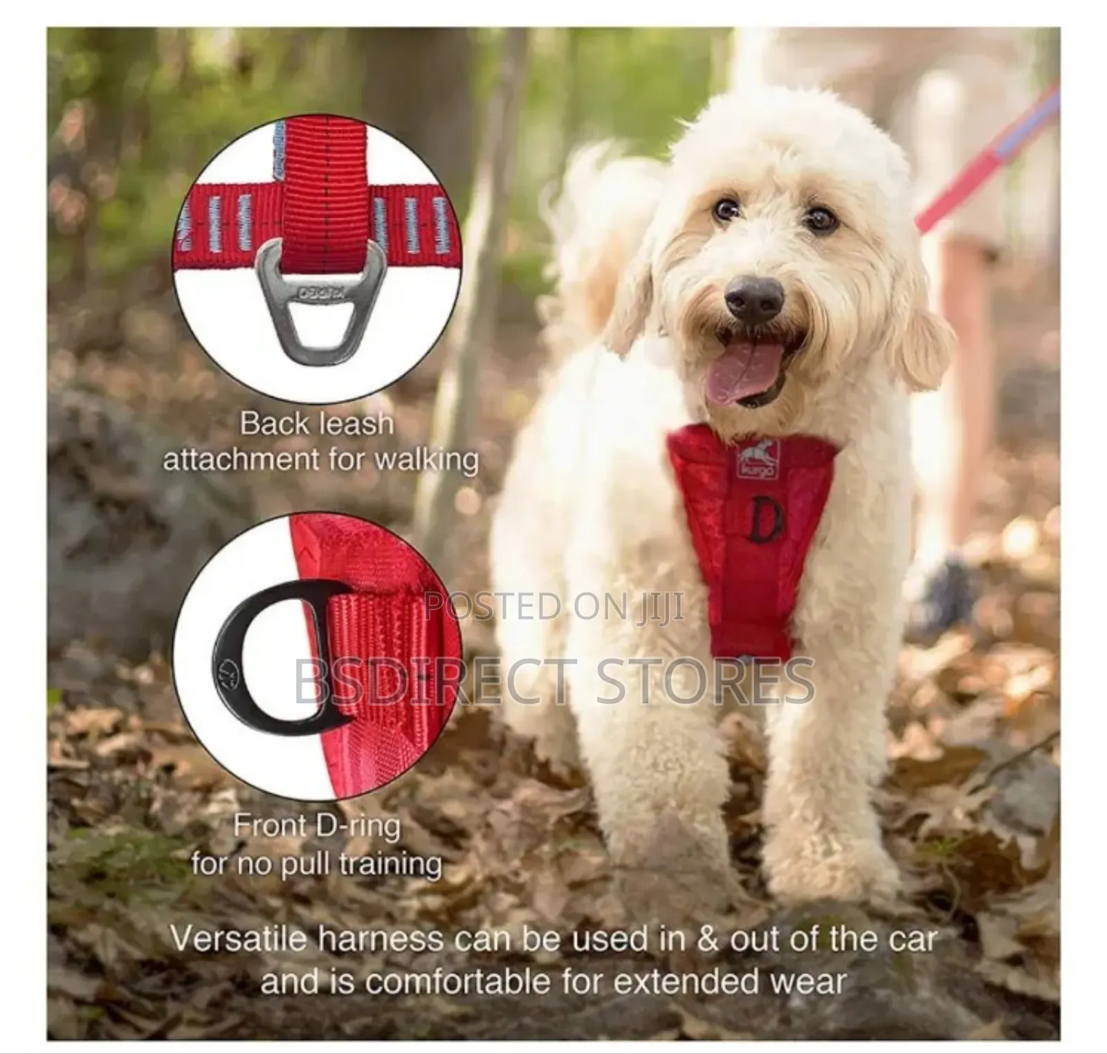 Kurgo MEDIUM Tru-Fit Car Safety Dog Harness With Seat Belt