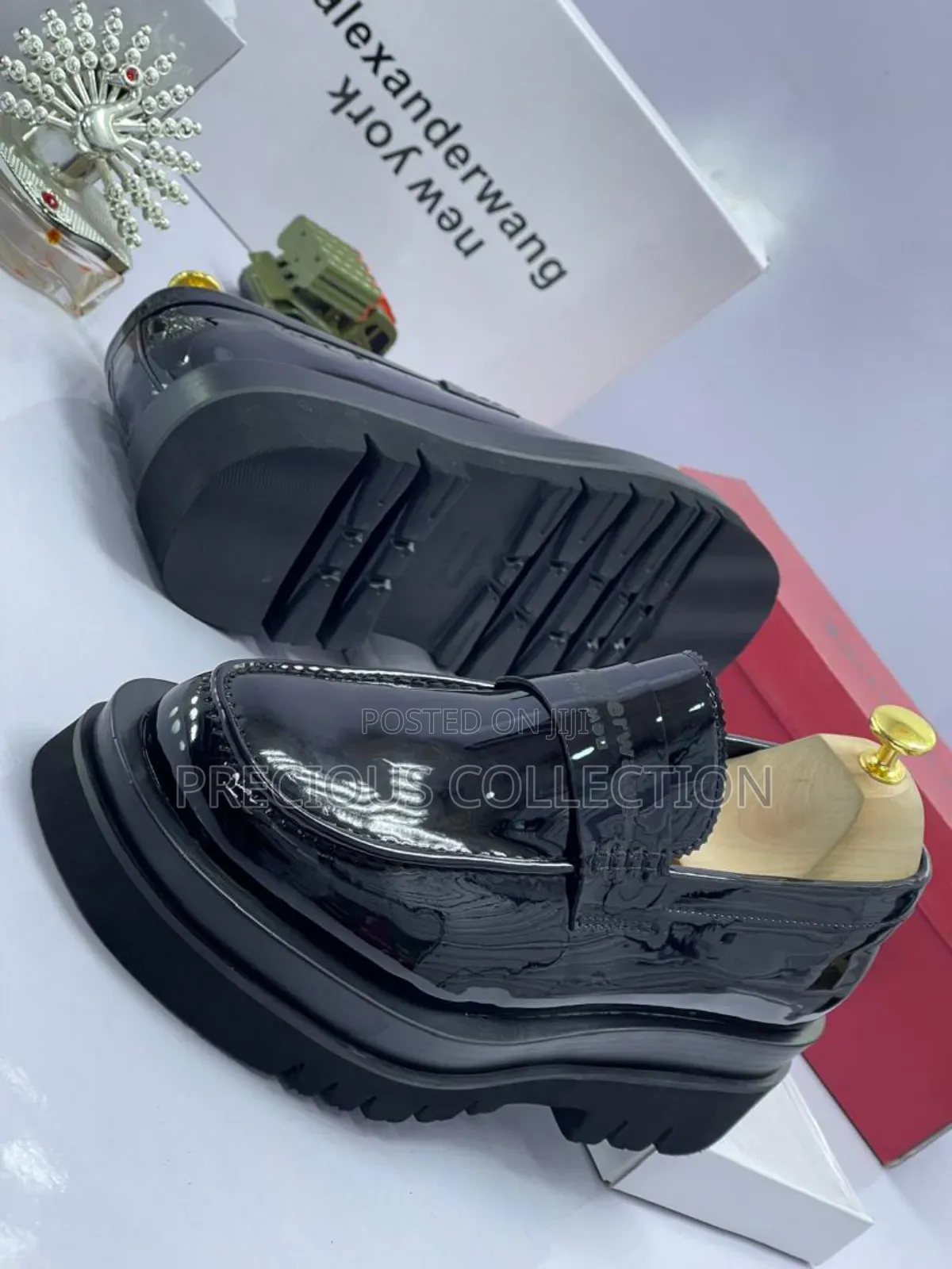 Men's Alexander Wang's Glossy Leather Double Sole Loafers