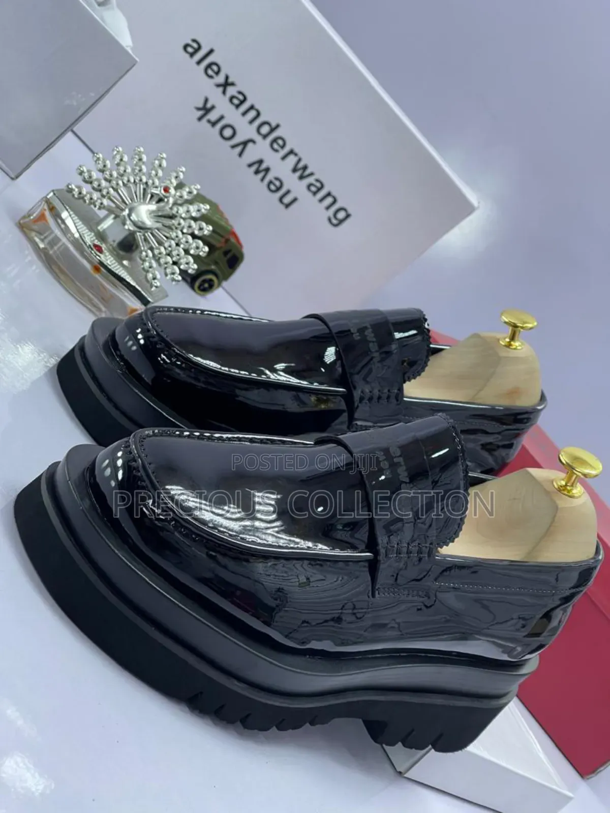 Men's Alexander Wang's Glossy Leather Double Sole Loafers
