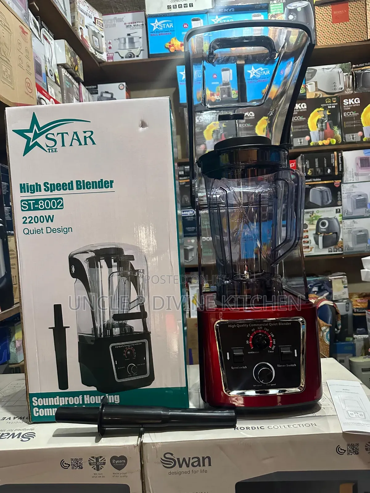 Star Tee 4.5l Sound Proff Commercial Food Blender, 2200w.