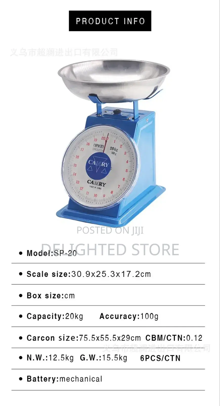 Mechanical Kilogram Weighing Scale for Food Stuffs