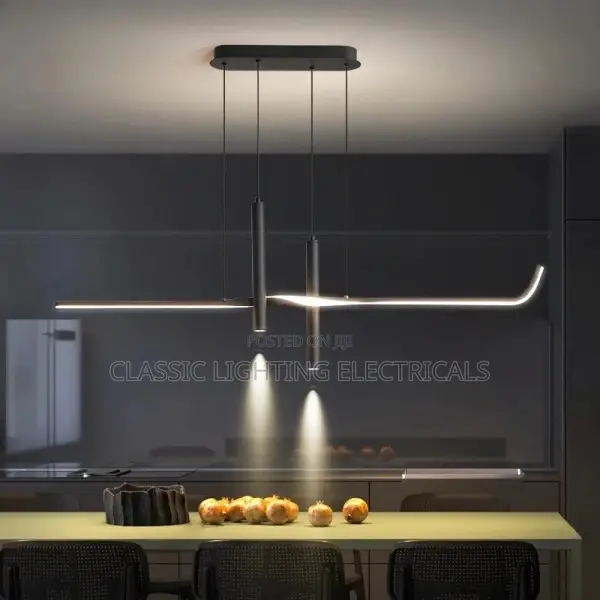 Modern Minimalist White Black LED Pendant Light I