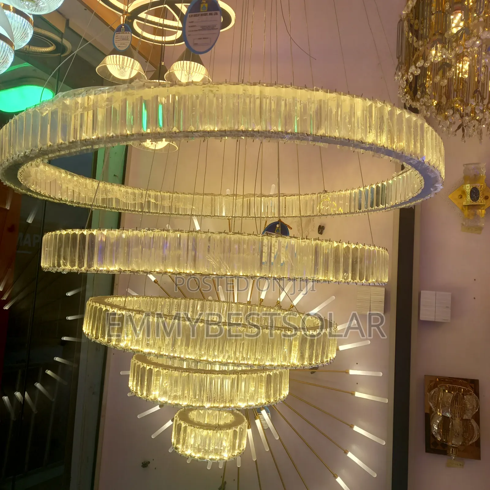 Luxury 5 Drop Crystal Chandelier Light