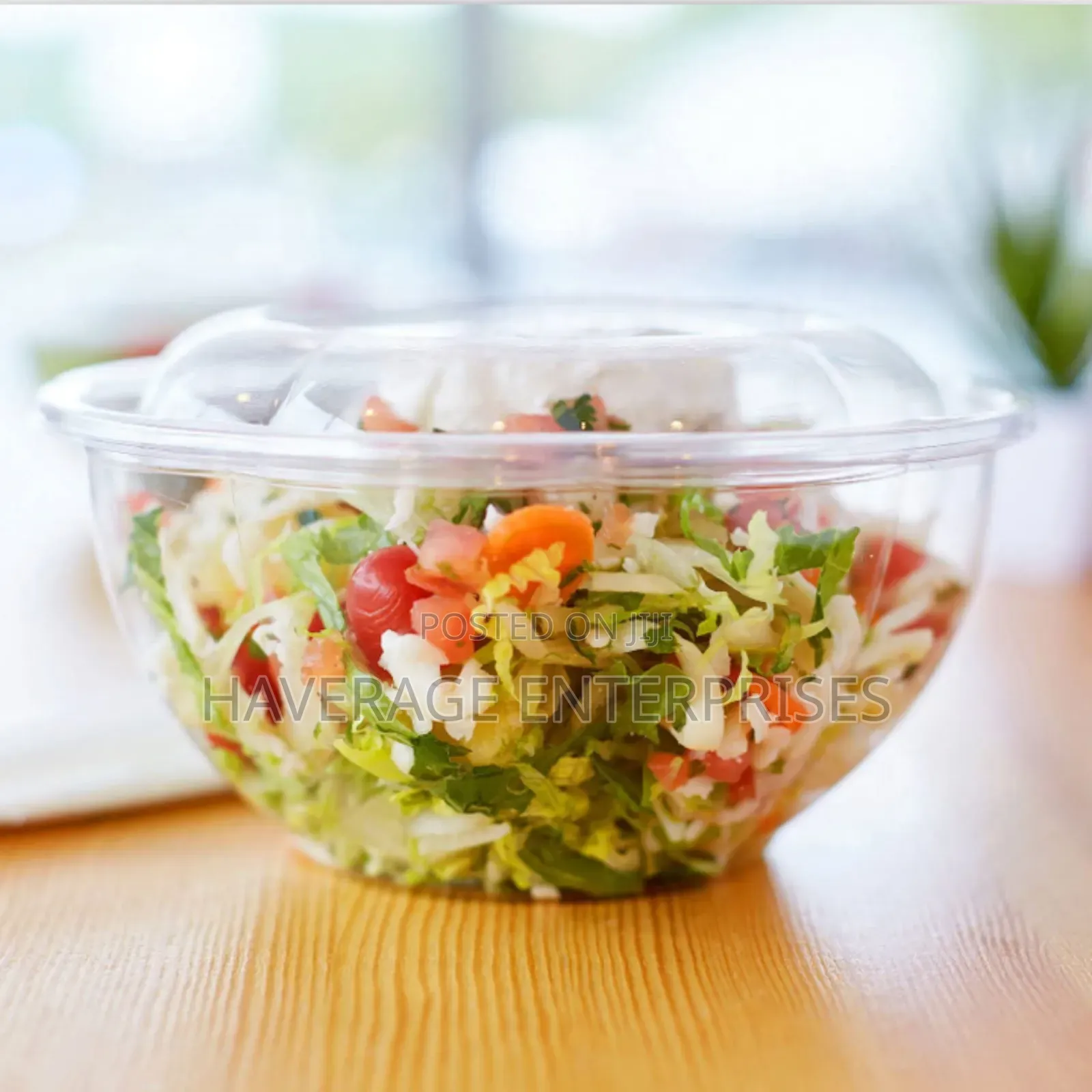 Disposable 24oz 32oz Salad Bowl With Lid 500pces