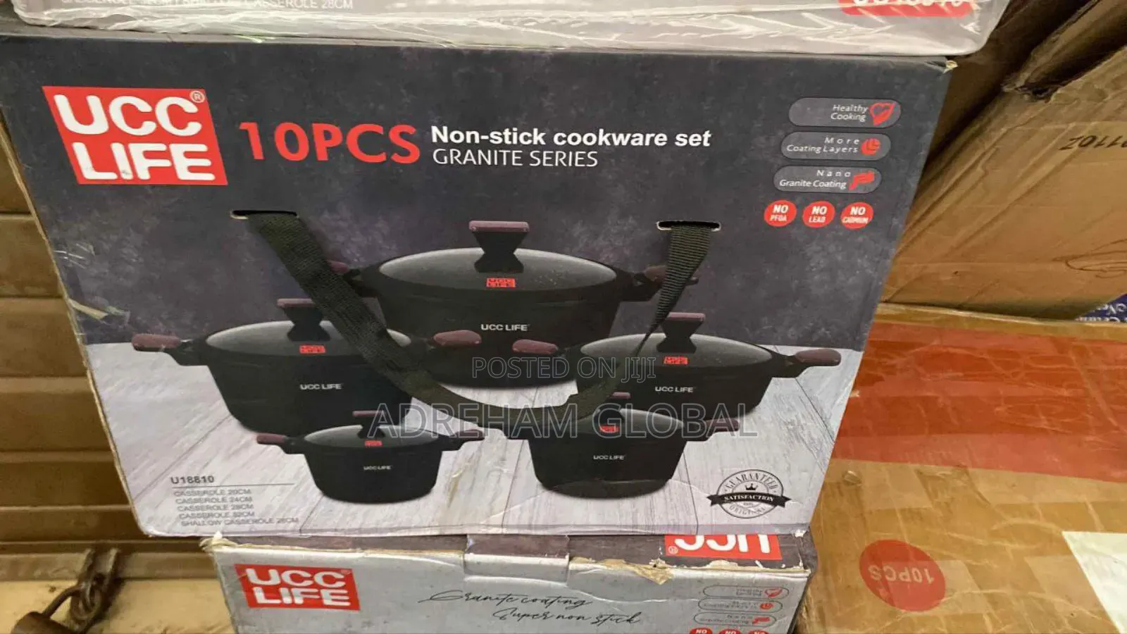 UCC Life 10pcs Granite Series Non Stick Cookware Set 