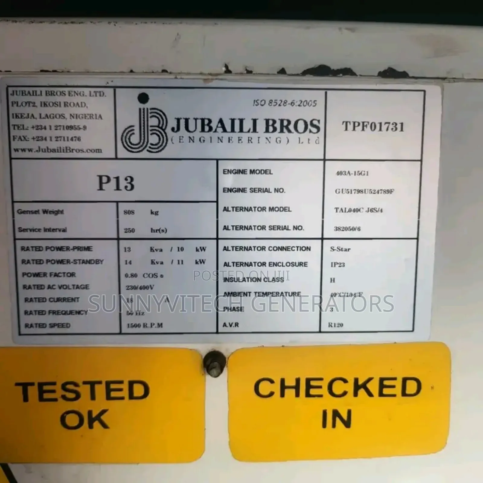 15kva Perkins Generator Working Perfect Nothing To Fix